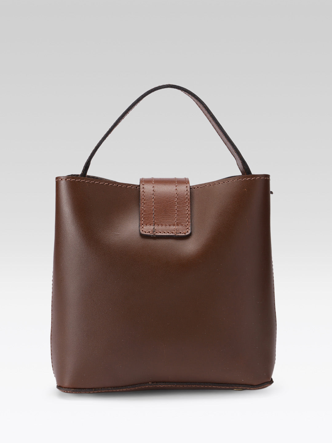 Premium Genuine Leather Structured Handbag with Top Handle & Zip Closure
