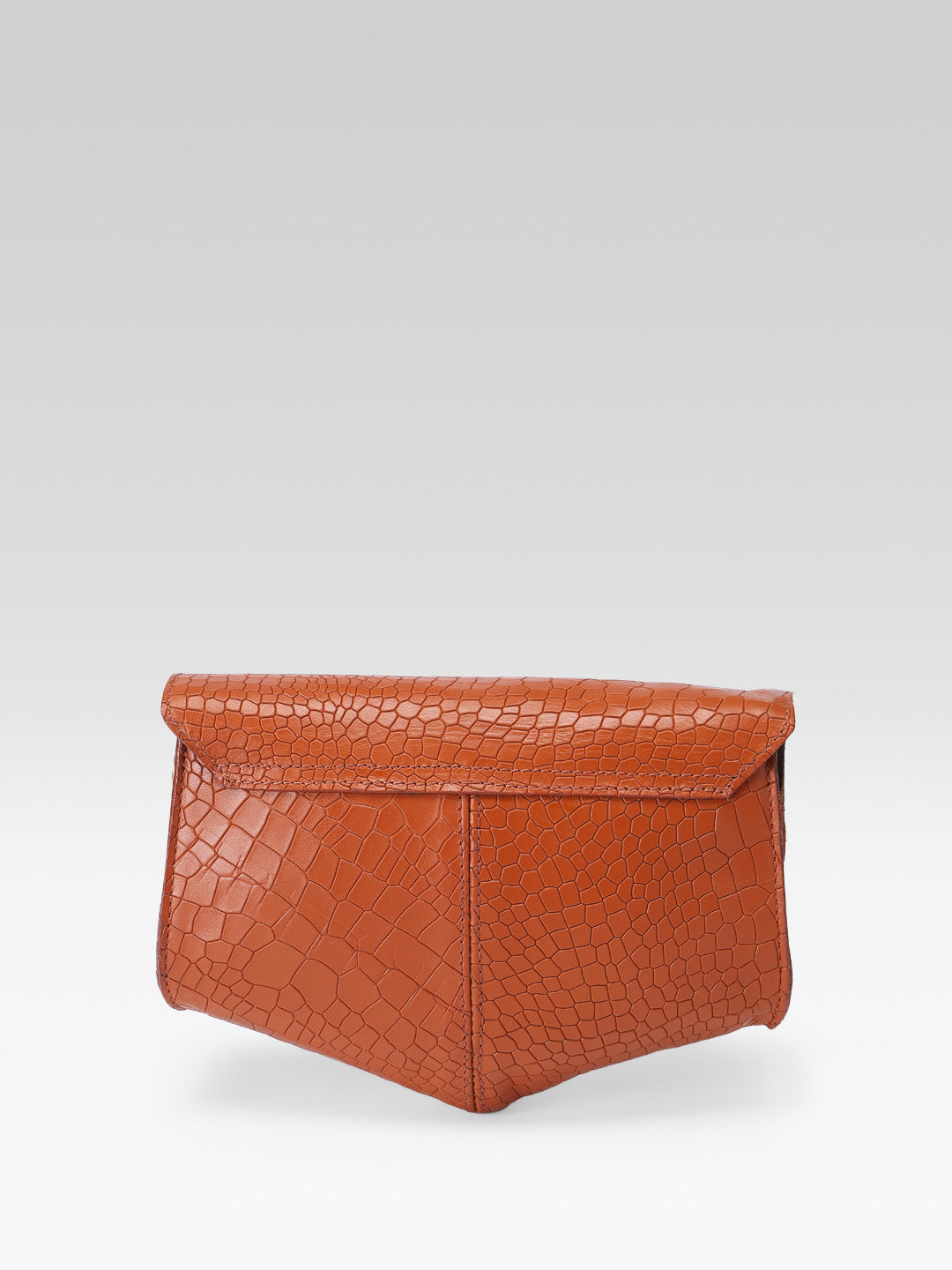 Premium Textured Leather Flap Sling Bag with Adjustable Strap & Inner Zip Pocket