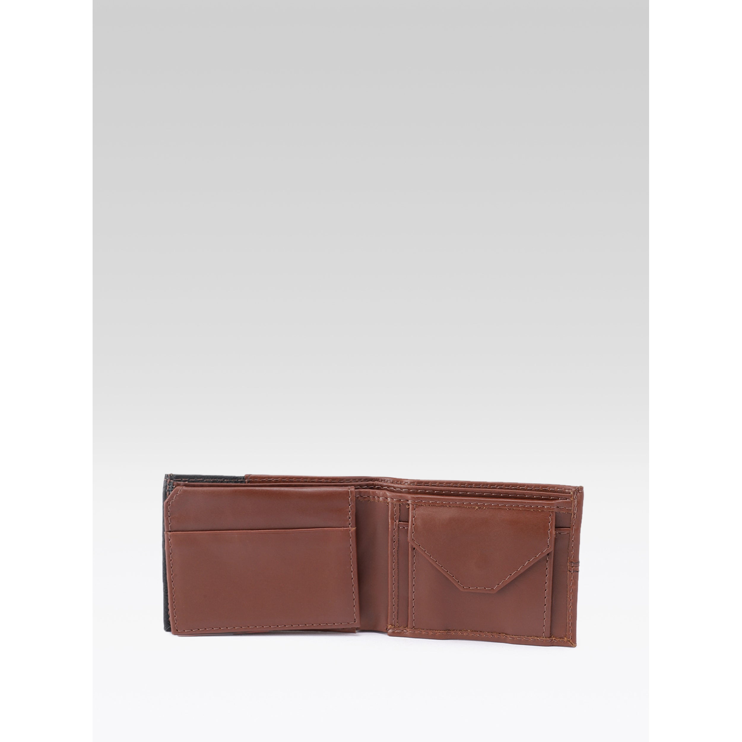 Premium Two-Tone Genuine Leather Mens Wallet | Slim Bifold Export Quality with Coin Pocket