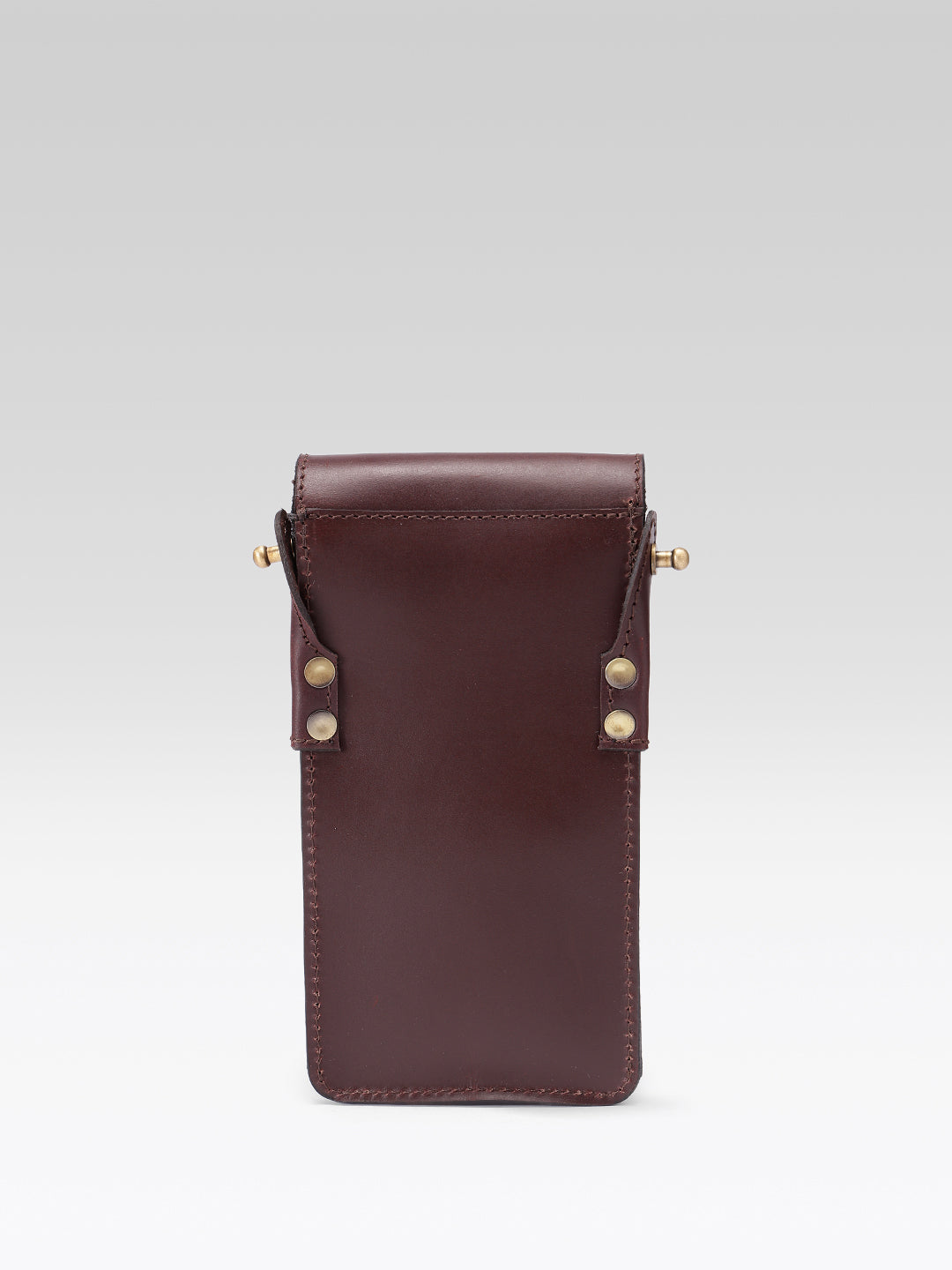 Genuine Leather Mobile Pouch with Fixed Sling Hands-Free, Stylish & Durable.
