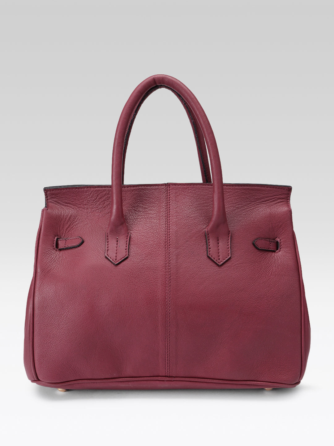 Premium Genuine Leather  Tote Handbag with Turn-Lock Closure