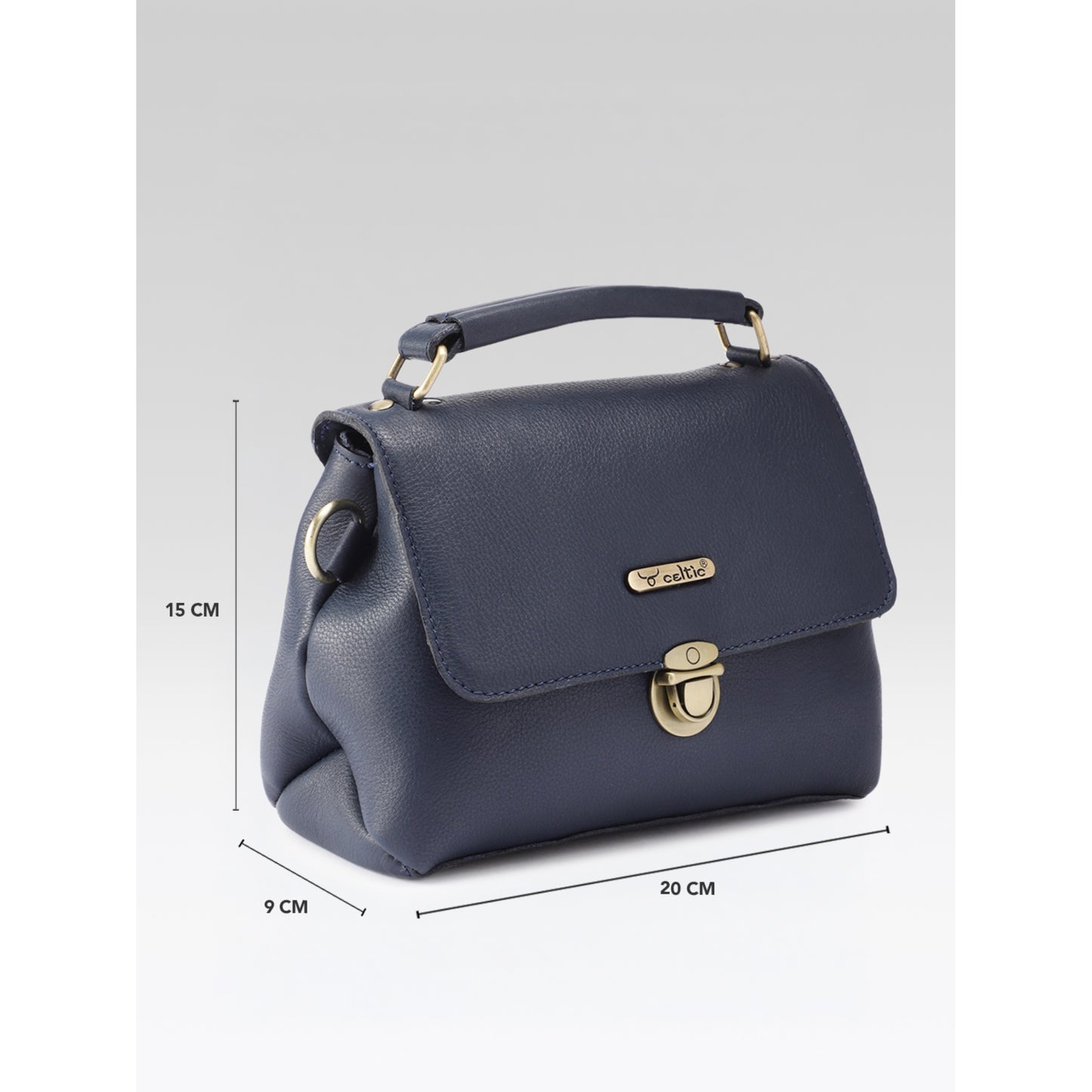 Premium Genuine Leather Satchel hand bag with Detachable Strap