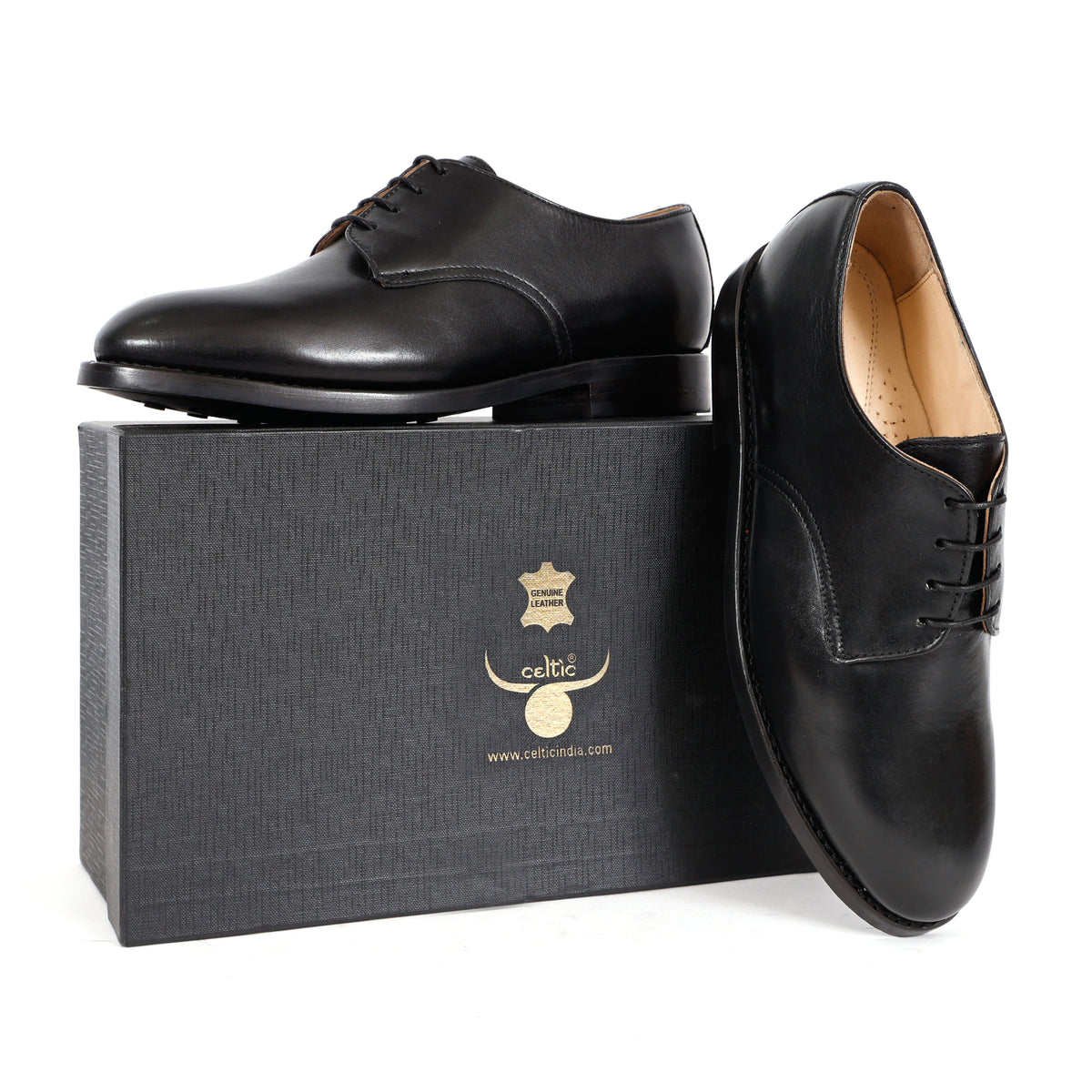 Premium Genuine Leather Classic Lace-Up Formal Shoes | Brown | Elegant Oxford Design | Durable Sole | Office & Occasion Wear