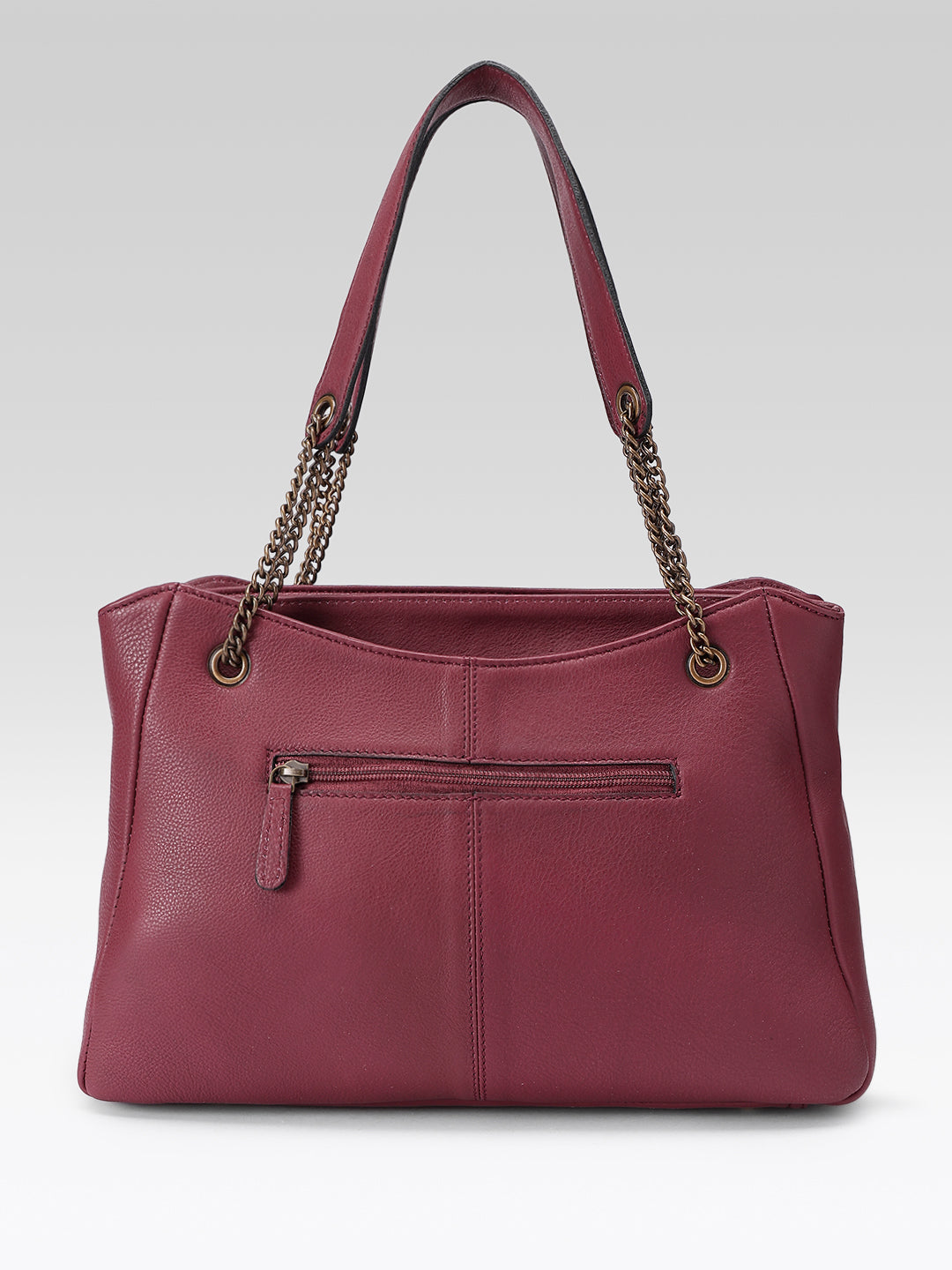 Premium Genuine Leather  Shoulder Tote Bag with Chain Handles
