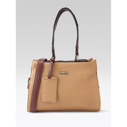 Premium Genuine Tan Leather 3-Piece Handbag Combo with Crossbody & Clutch