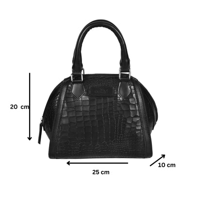 Cletic New Classic Leather Handbag with Detachable Sling Strap – Elegant & Versatile Art: BG-1597