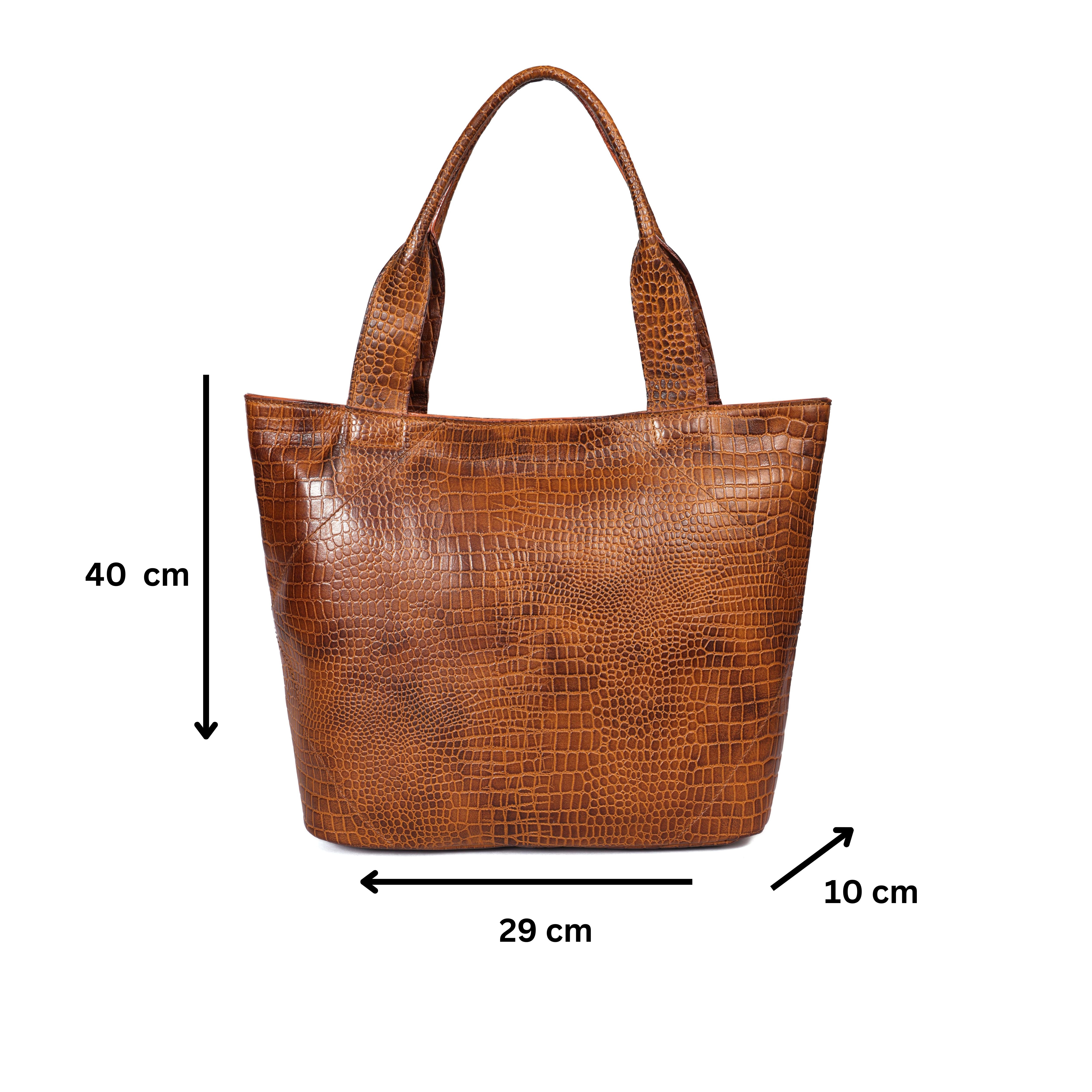 New  premium Elegance in Leather Tote Bag with Leather Accents. Art: BG-1387