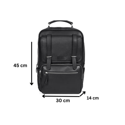 Elegant Soft Black Leather Backpack – Stylish, Versatile, and Organized  ART:- BG-1610