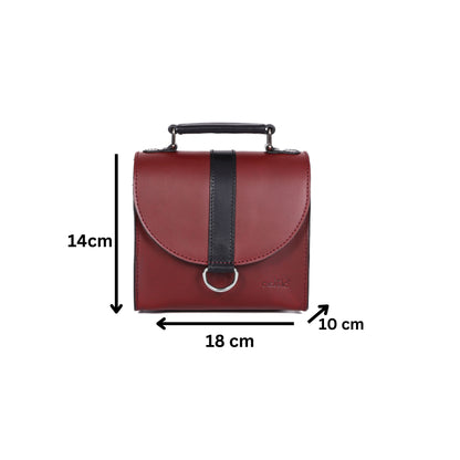 Celtic Premium Burgundy Leather Sling Bag for Stylish Everyday Use.   ART:-BG-1753