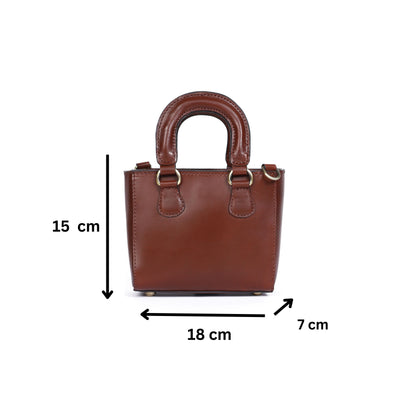 Brown Leather Sling Bag: Elevate Your Urban Style, Art: BG-1569