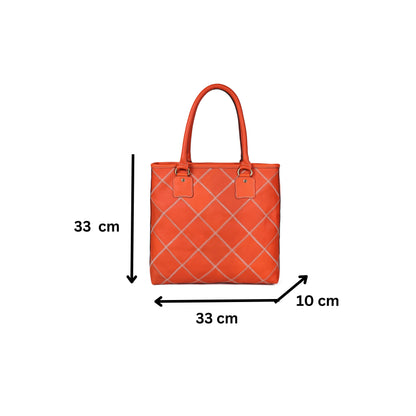 "Chic Comfort in Orange: Elevate Your Style with Our Durable and Spacious Tote Bag" Art: BG-1558-Z