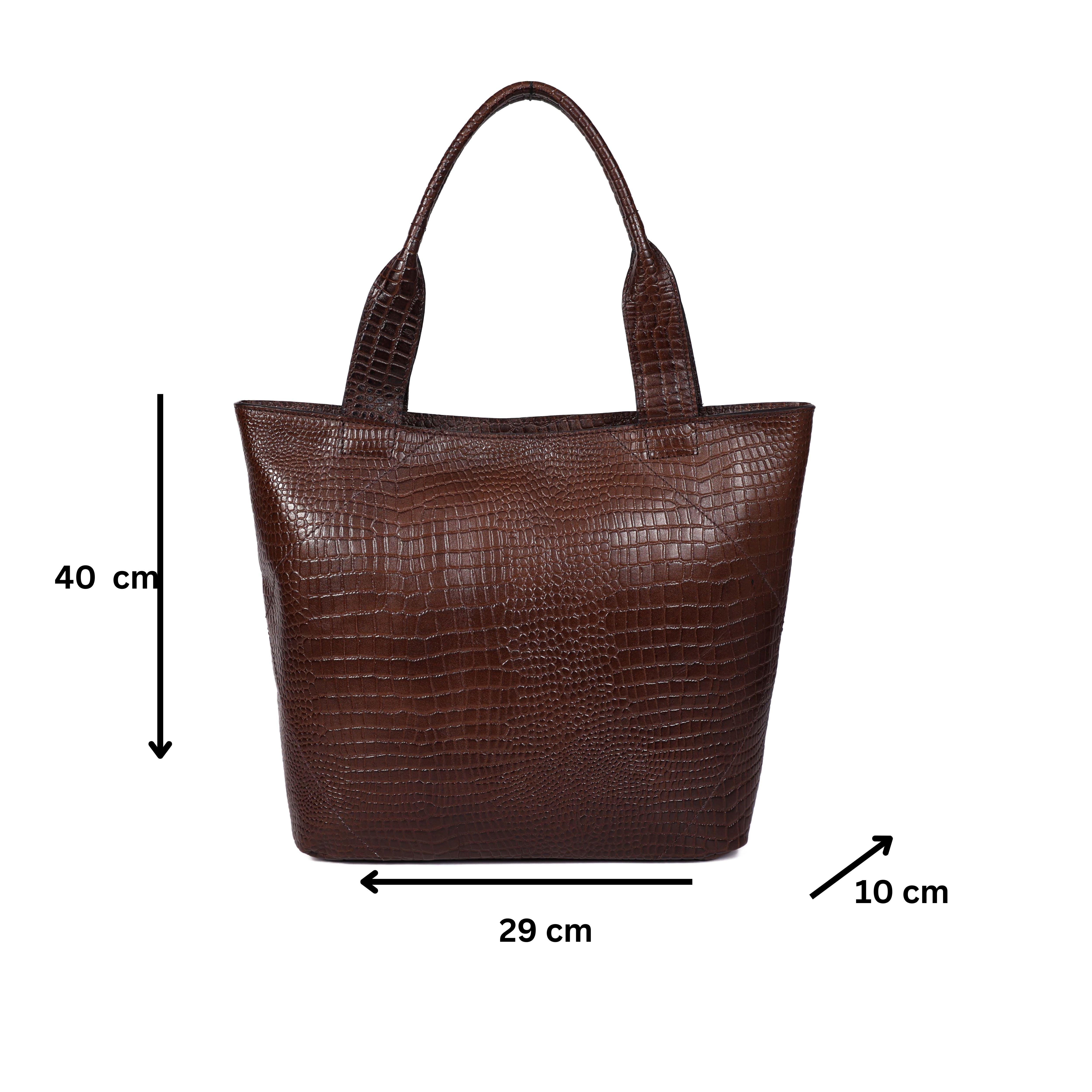New  premium Elegance in Leather Tote Bag with Leather Accents. Art: BG-1387
