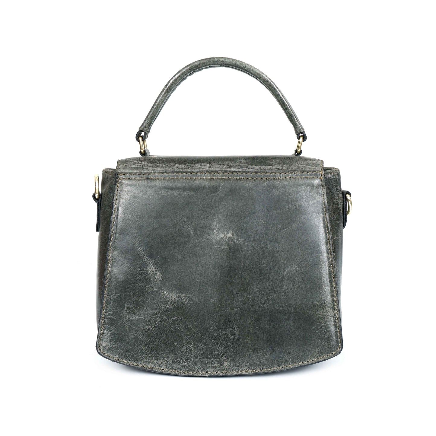 Premium Genuine  Leather Handbag with Adjustable Strap & Stud Detailing