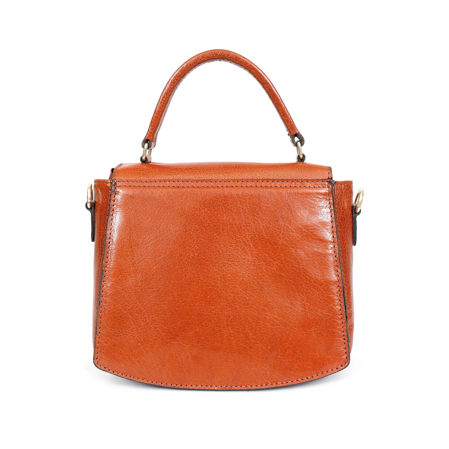 Premium Genuine  Leather Handbag with Adjustable Strap & Stud Detailing