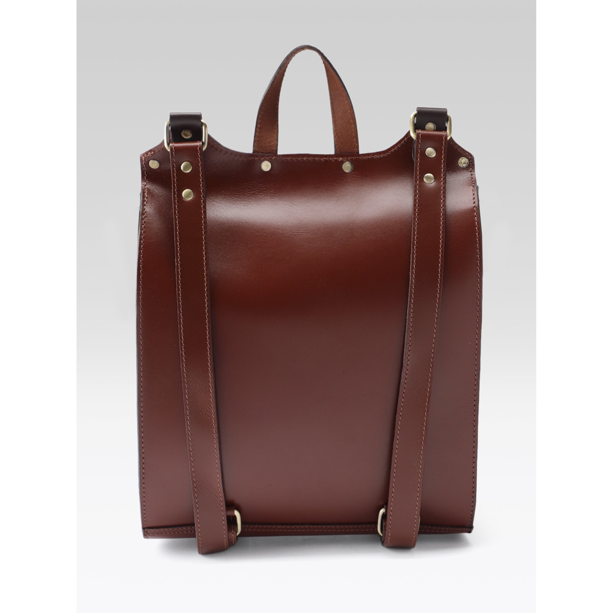 Premium Genuine  Leather Everyday Backpack with Secure Flap Closure