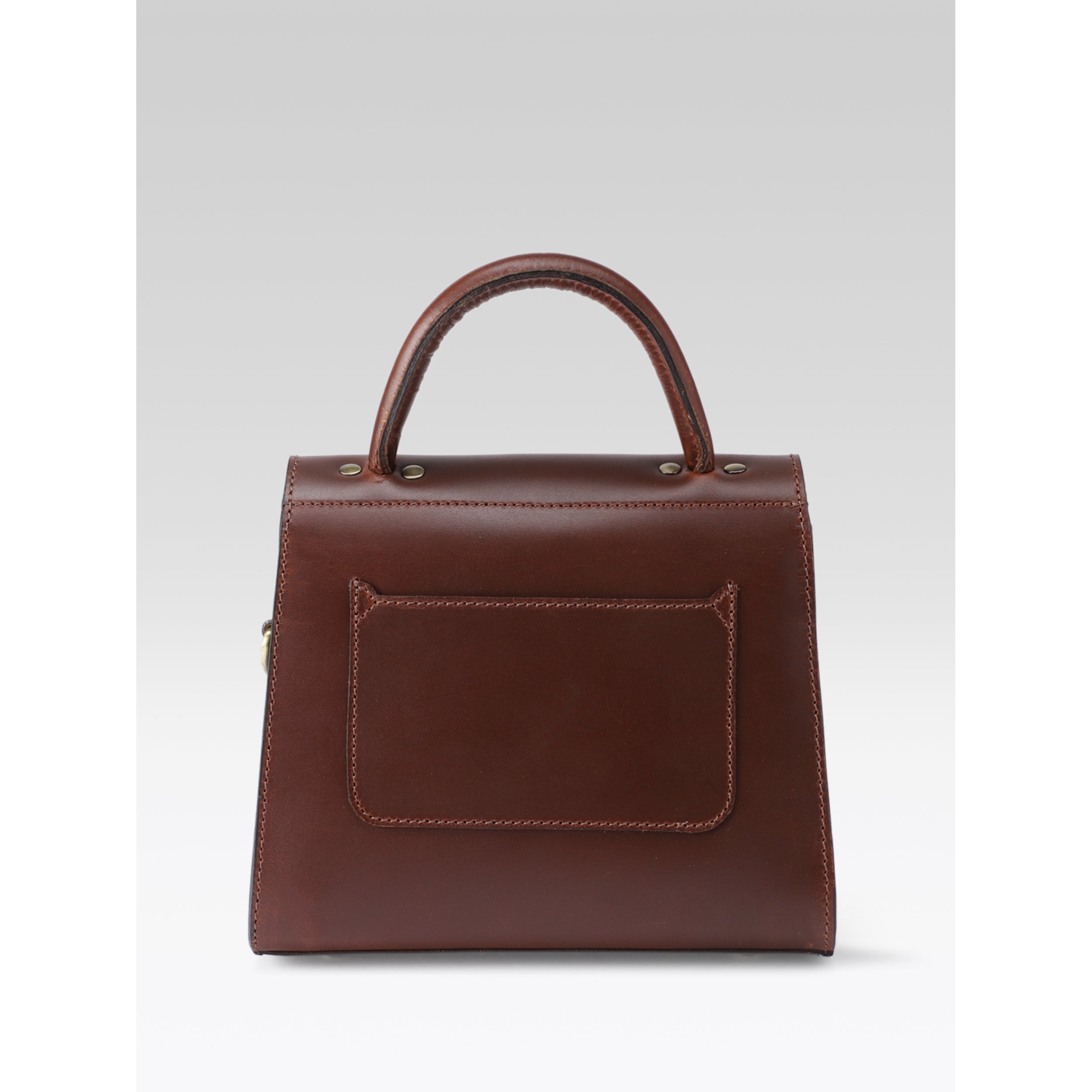 Premium Genuine Leather Handbag with Top Handle & Crossbody Strap