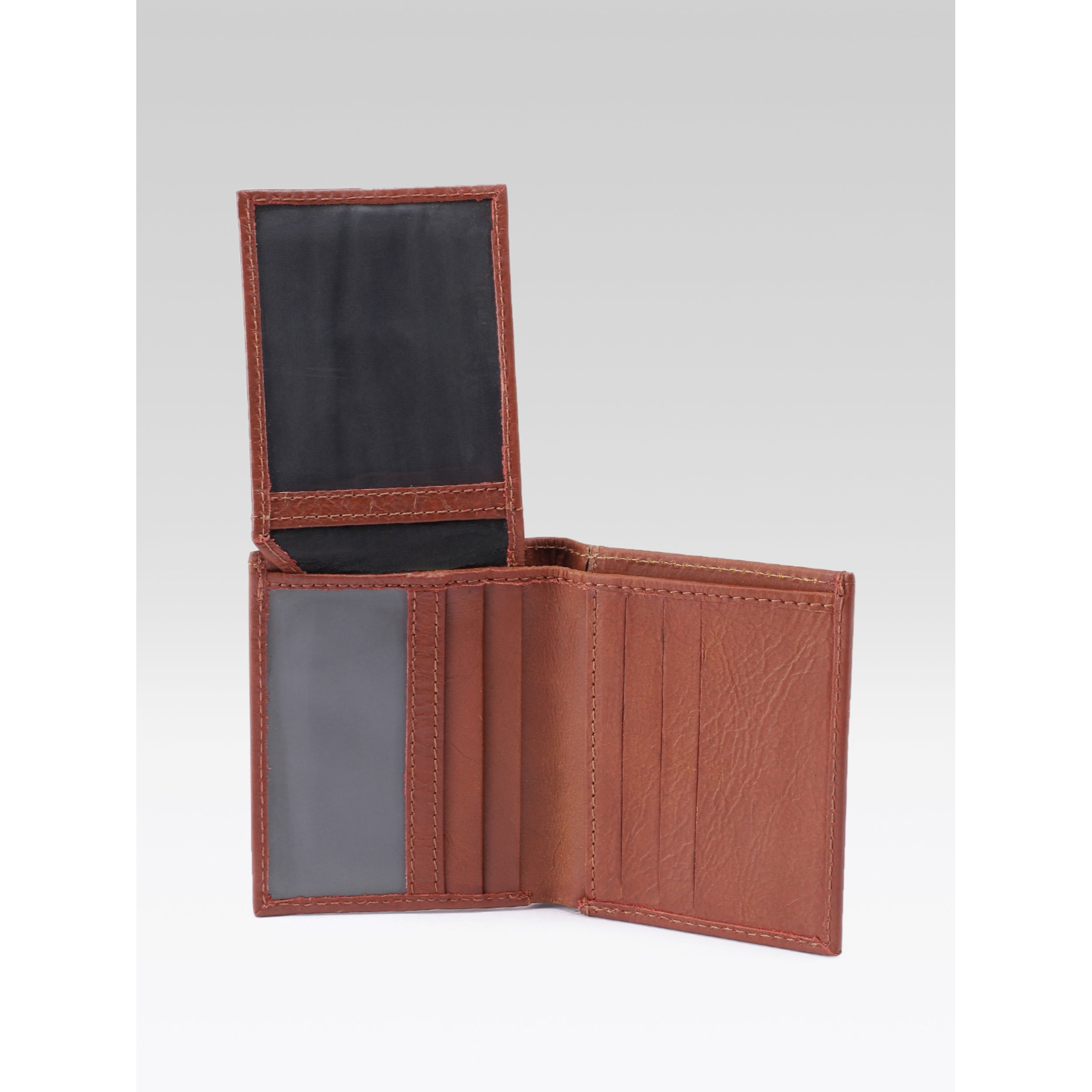 Premium Genuine Leather Wallet with ID Window & Multi Card Slots Slim & Stylish
