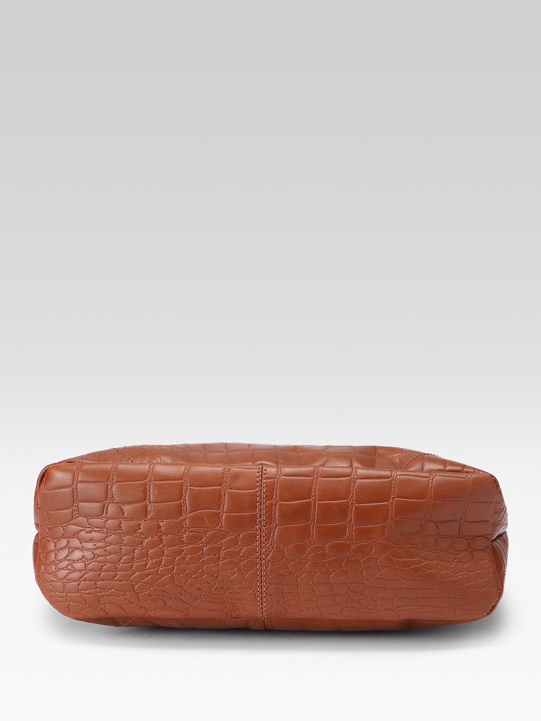 Croc-Texture Leather Tote Bag with Spacious Interior and Dual Shoulder Handles