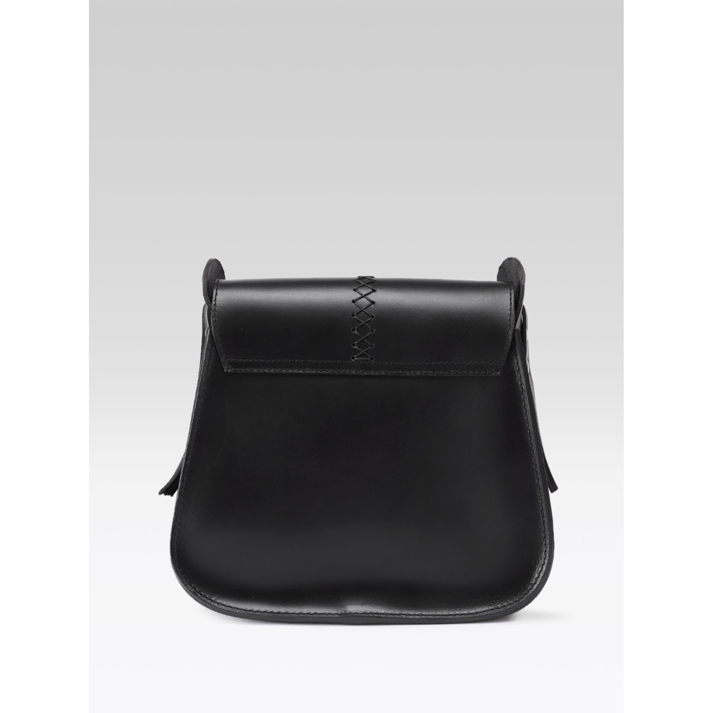Premium Genuine Leather Sling Bag with Hand-Stitched Detail & Adjustable Strap