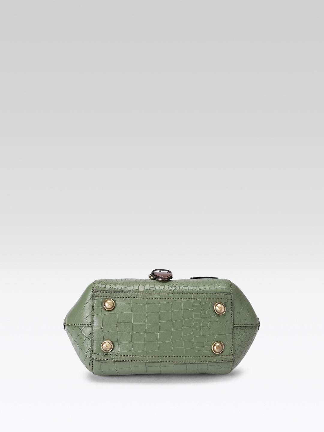 Croc-Texture Structured Sling Bag with Buckle Flap