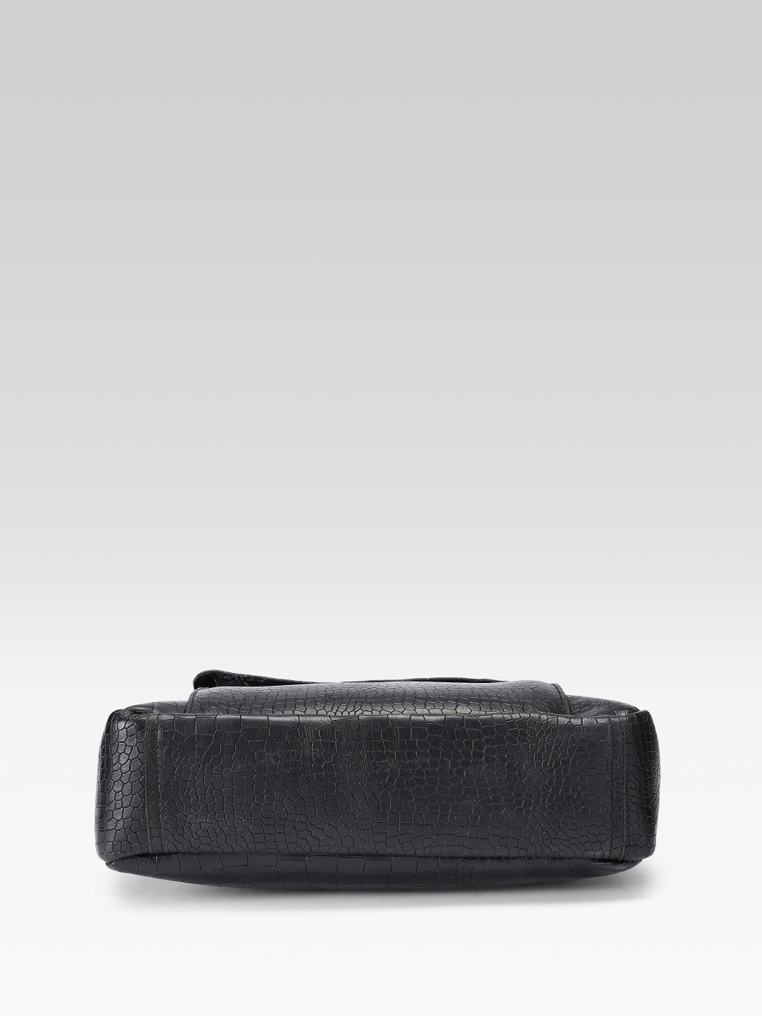 Premium Genuine Croc-Embossed Leather Tote Bag with Zip Compartments & Long Shoulder Straps