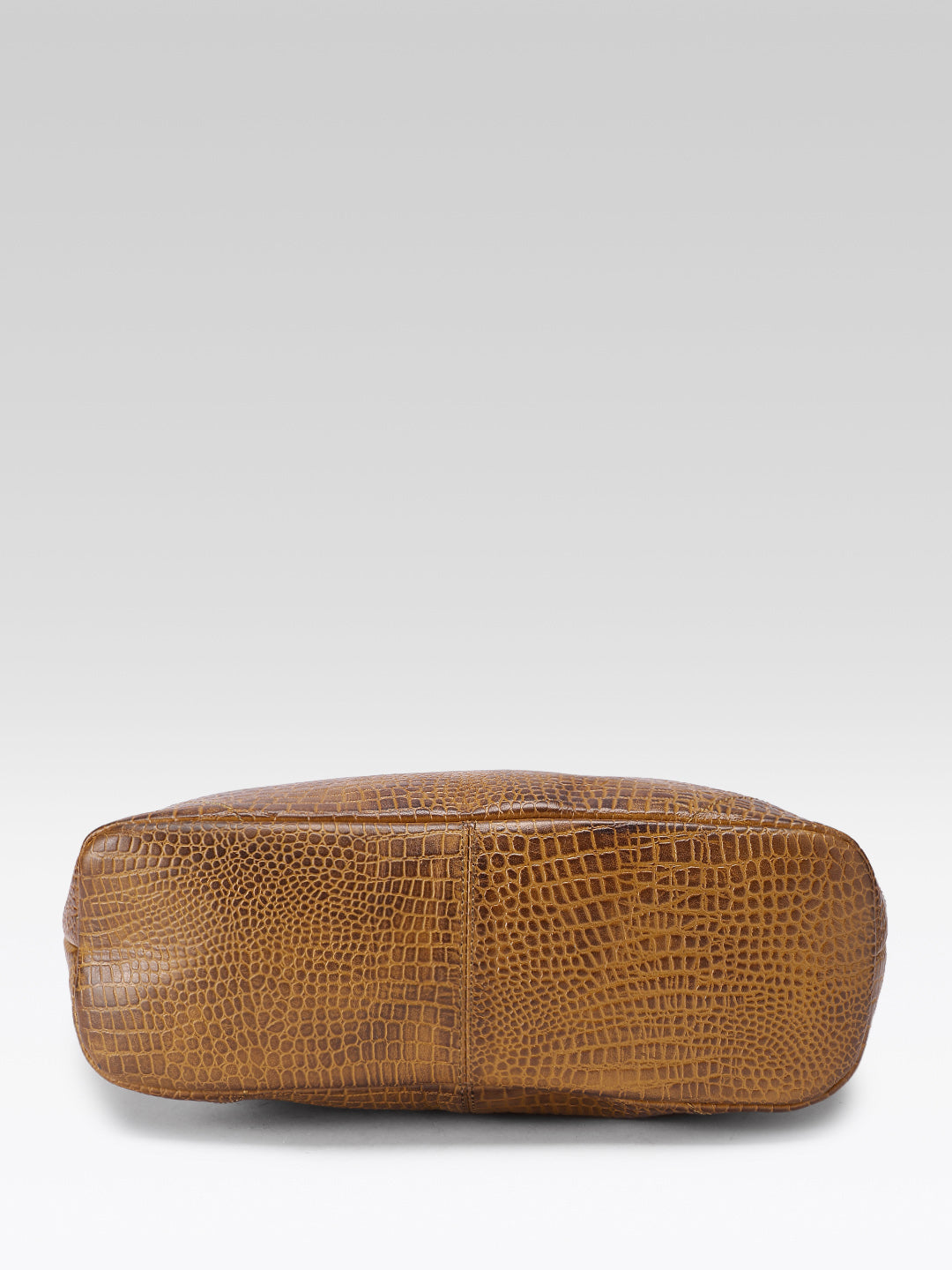 Croc-Texture Leather Tote Bag with Spacious Interior and Dual Shoulder Handles