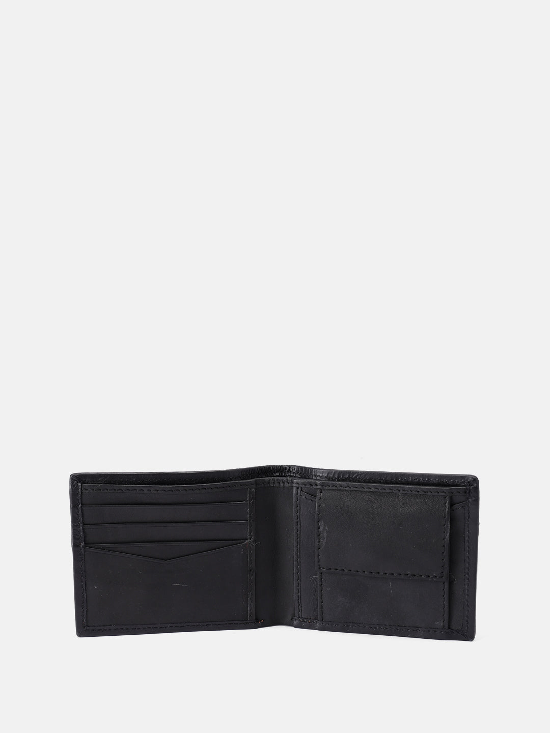 Celtic Genuine Leather Bi-Fold Wallet with Coin Pocket Black