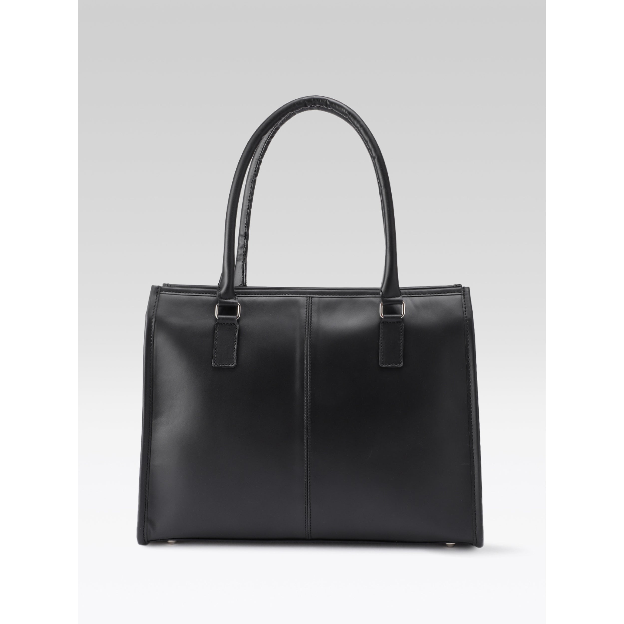 Premium Genuine Leather Office Tote Bag for Women Multiple Zip Compartments & Long Strap.