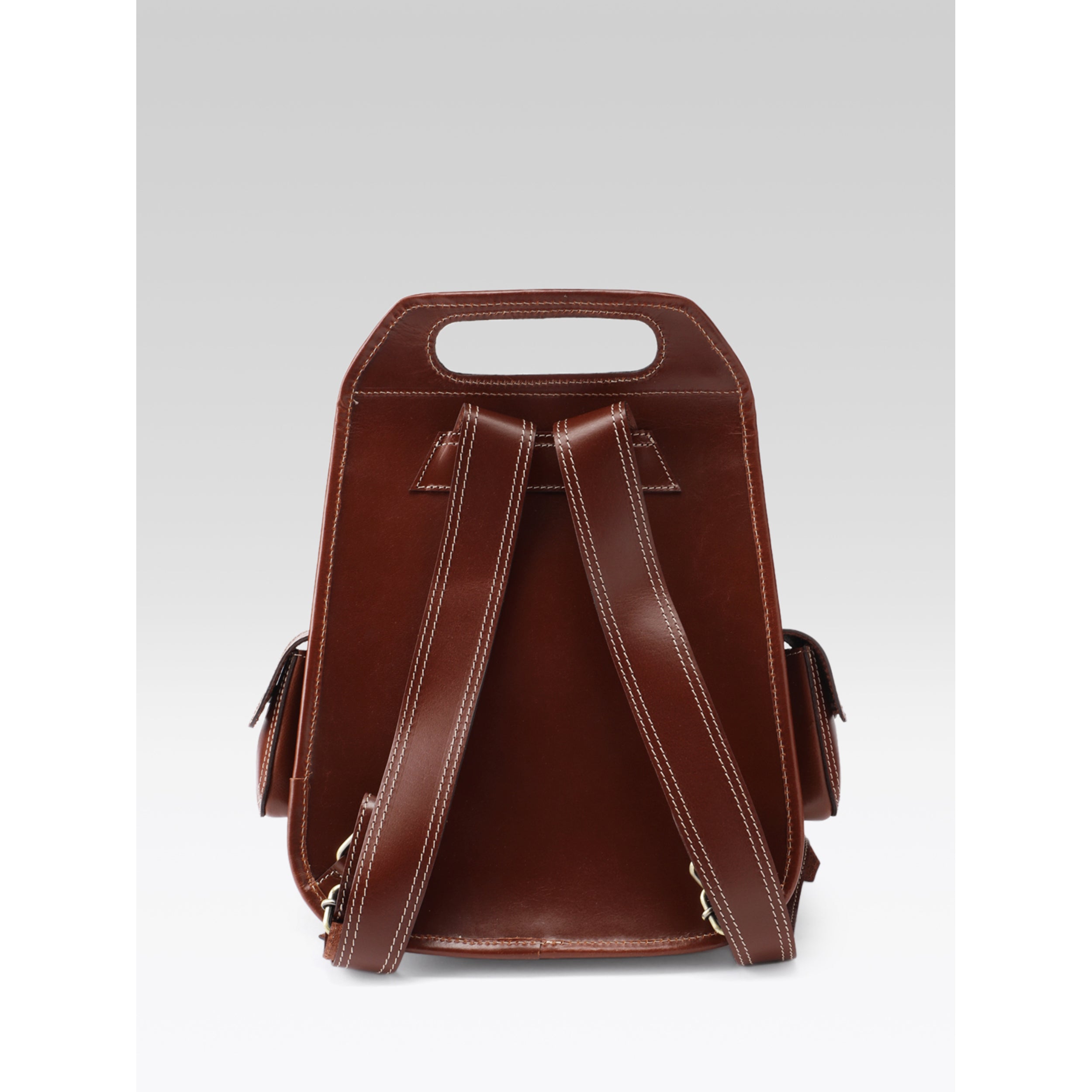 Premium Genuine Leather Vintage Backpack with Adjustable Straps  Travel  Bag