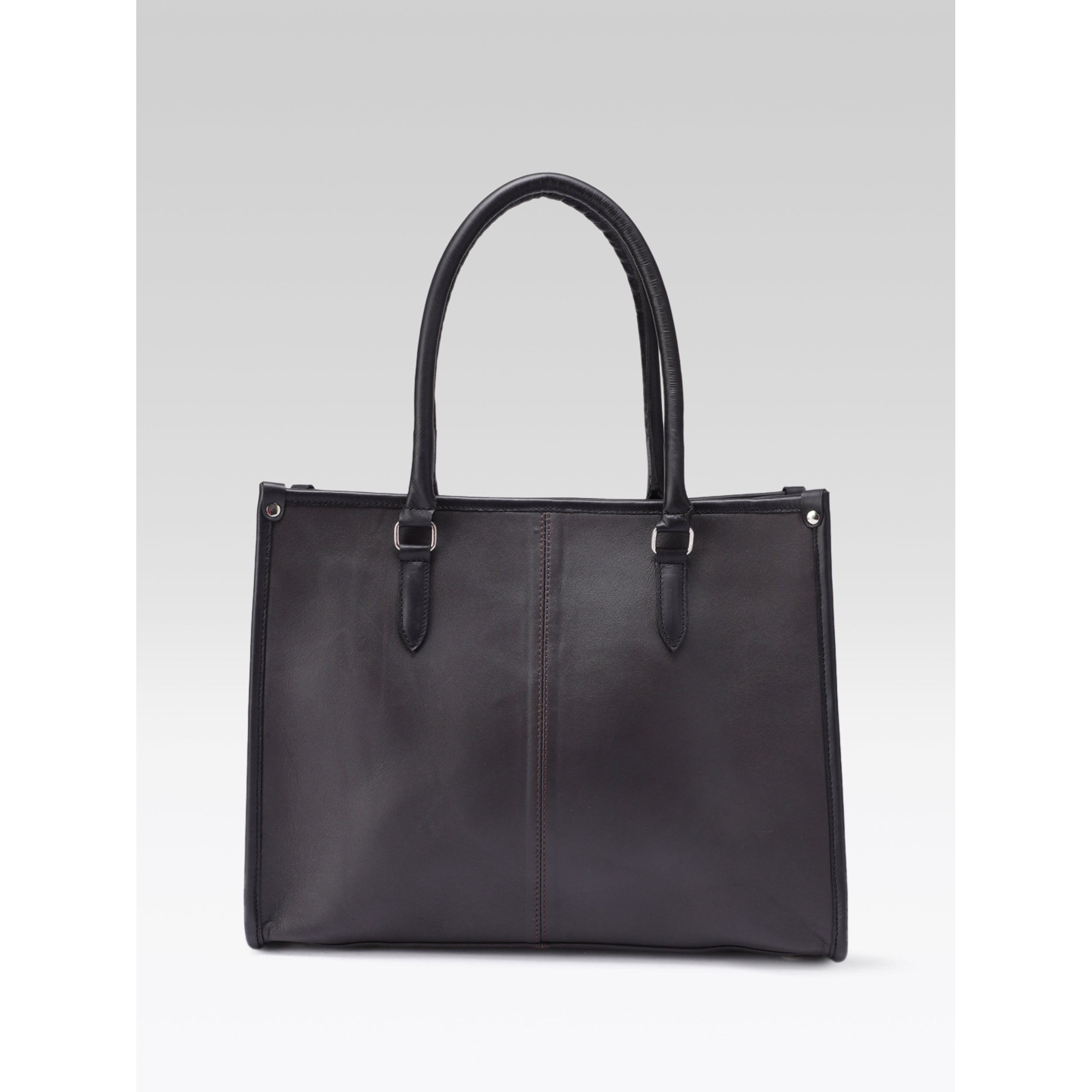 Premium Genuine Leather Work Tote Bag for Women with Zip Closure & Shoulder Strap