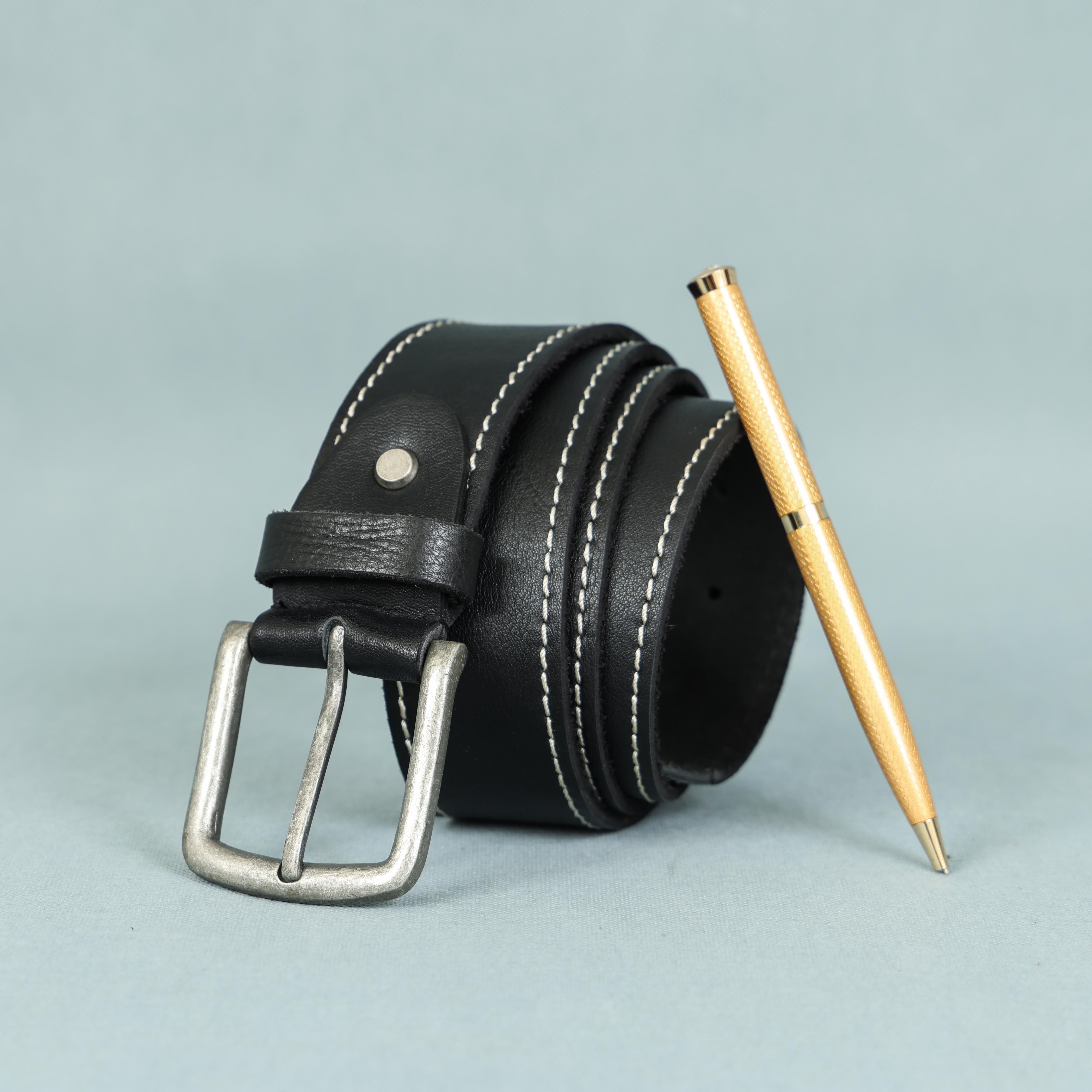 Stylish Girls' Leather Belt with Stitching  Trendy Kids' Accessory, ART:-LB-830