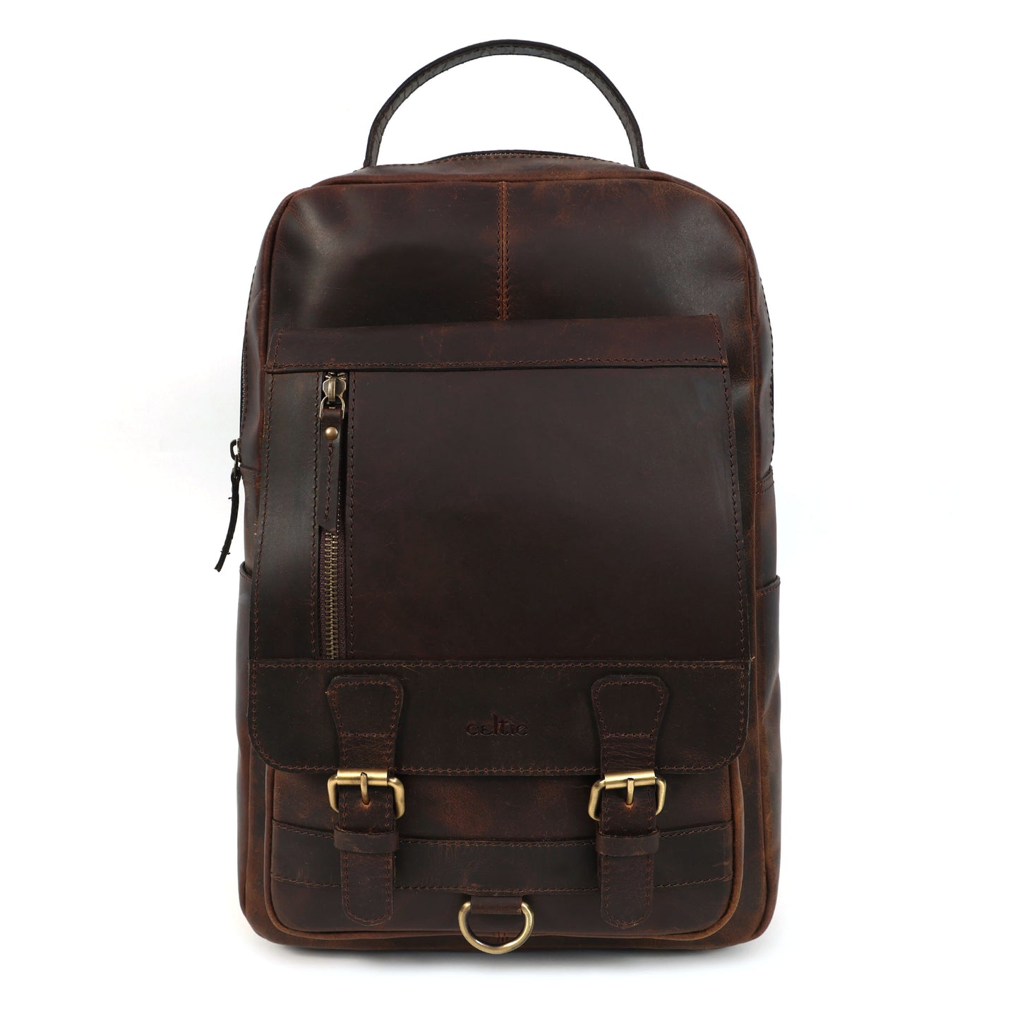 Elevate Your Style – Men's Full-Grain Leather Professional Backpack | Premium & Timeless, Art:- BG-1612