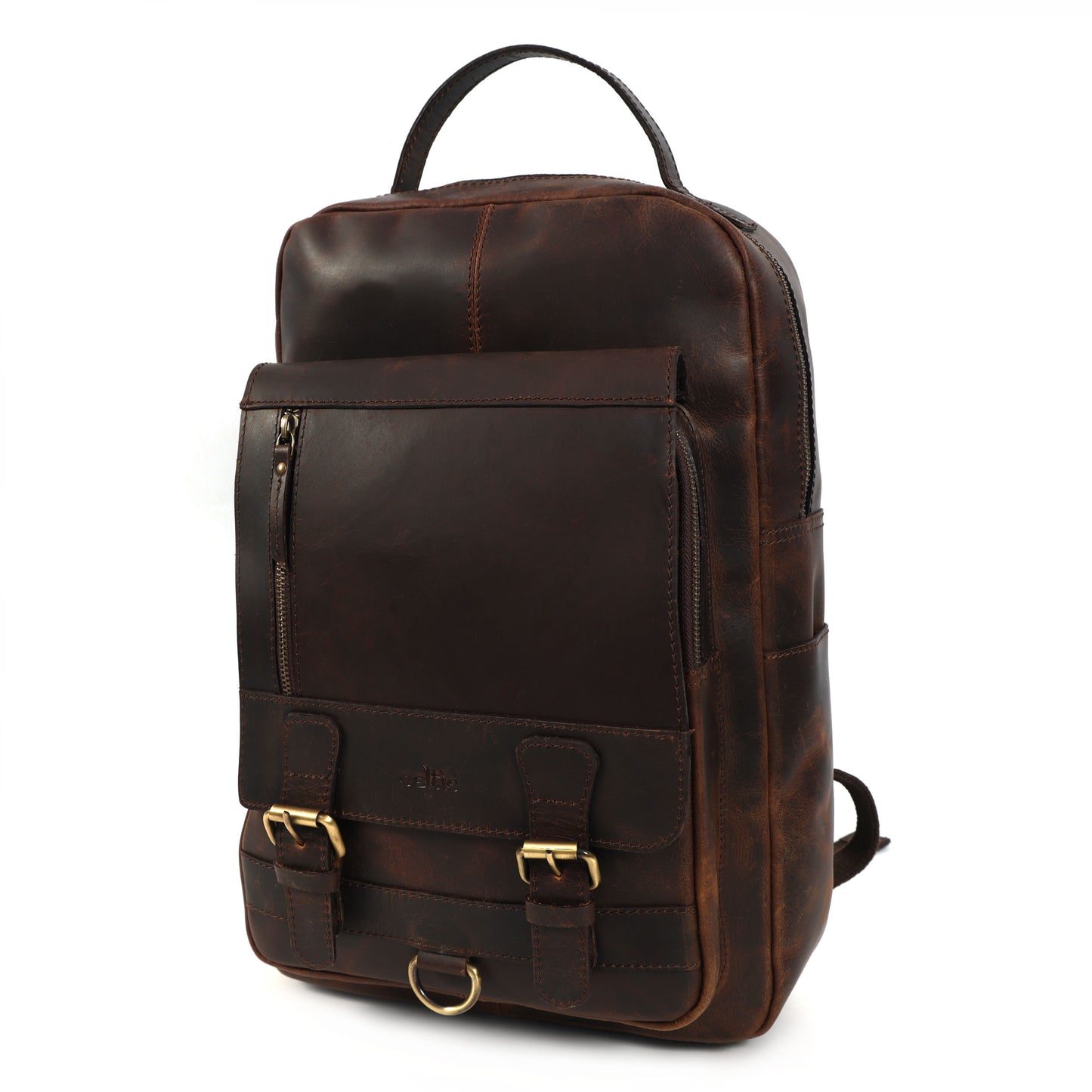 Elevate Your Style – Men's Full-Grain Leather Professional Backpack | Premium & Timeless, Art:- BG-1612