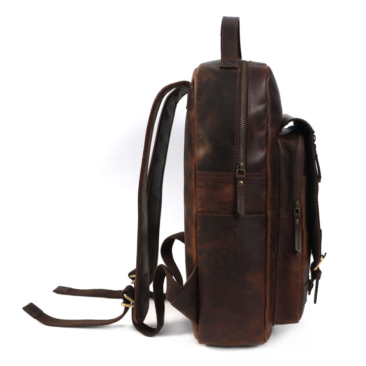 Elevate Your Style – Men's Full-Grain Leather Professional Backpack | Premium & Timeless, Art:- BG-1612