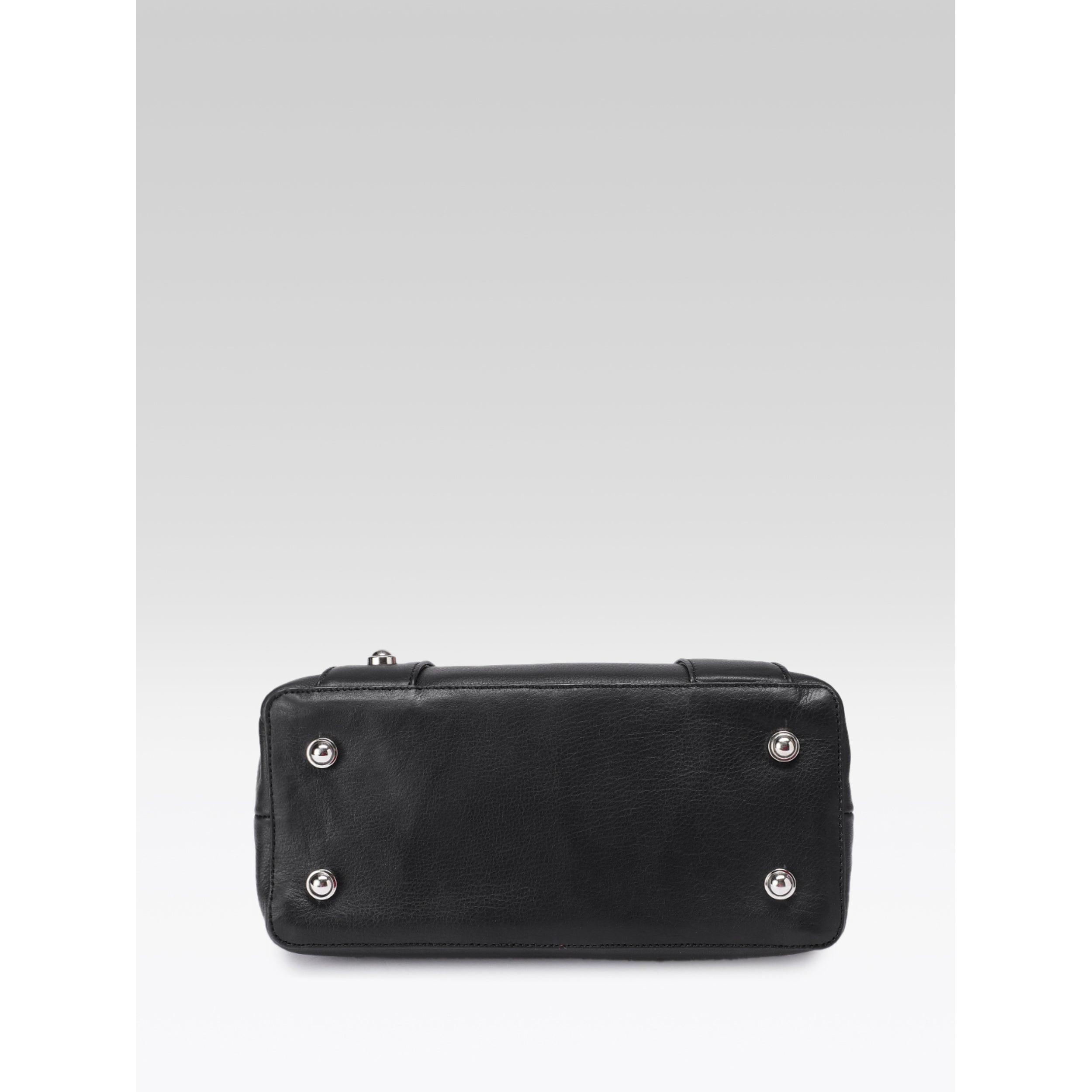Premium Structured Leather Handbag with Dual Carry Handles, Adjustable Strap & Zip Pocket