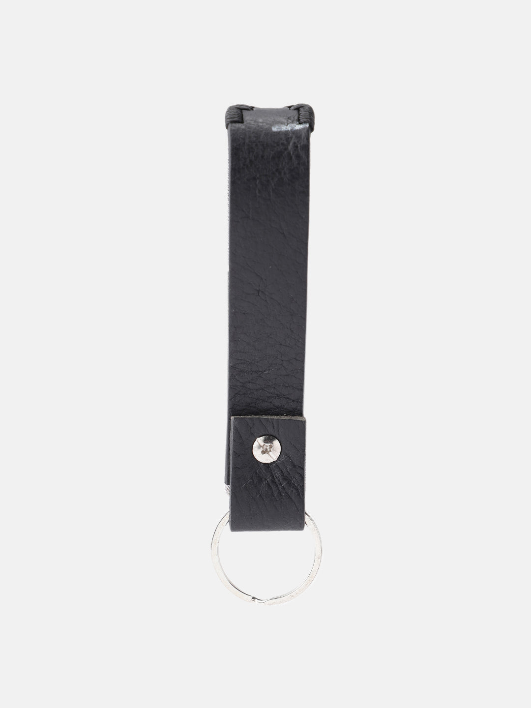 Unisex Handcrafted Black Leather Belt With Geometric Woven Strap And Antique Metal Buckle
