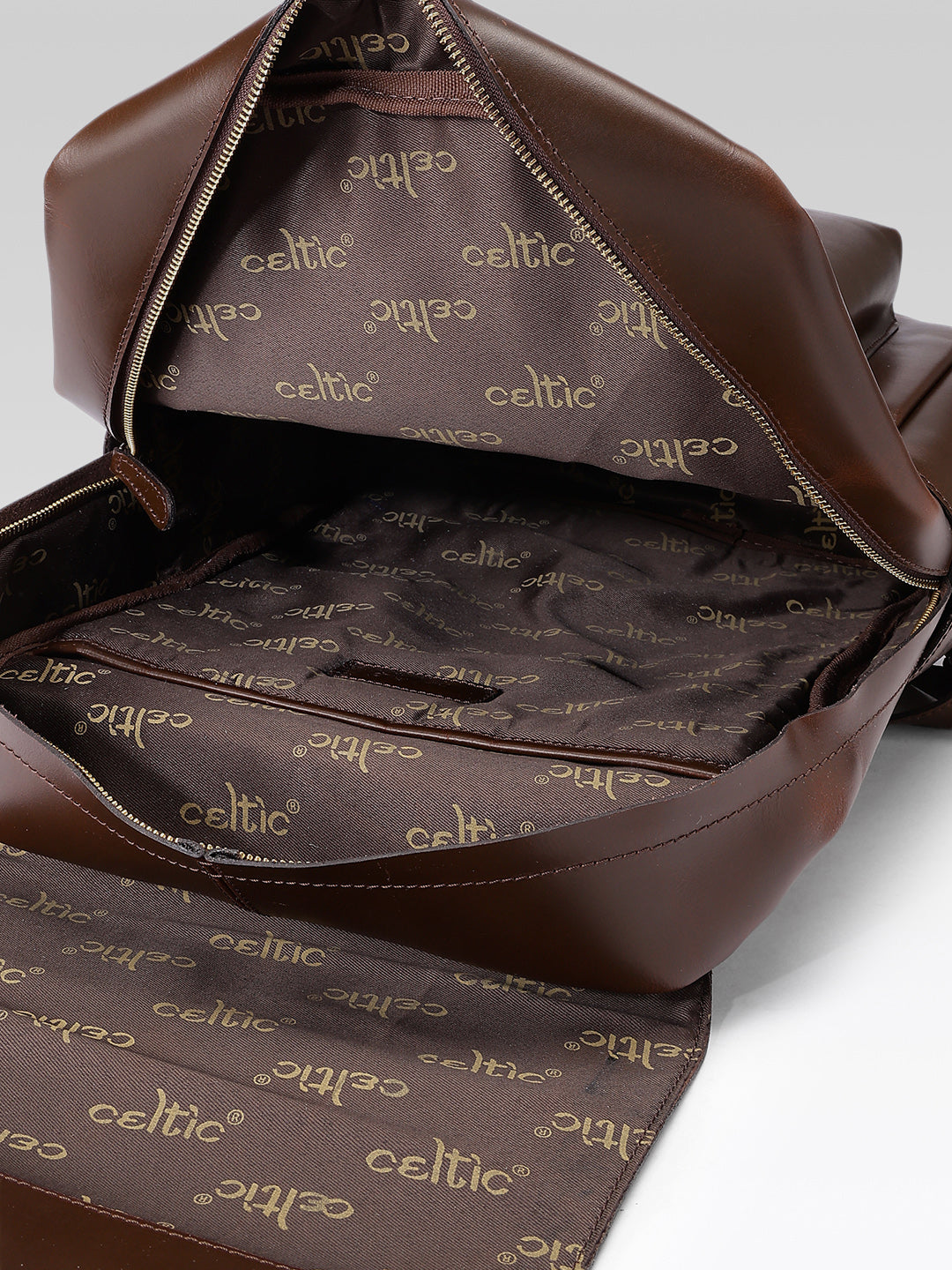 Premium Genuine Leather Backpack with Structured Body and Spacious Main Compartment