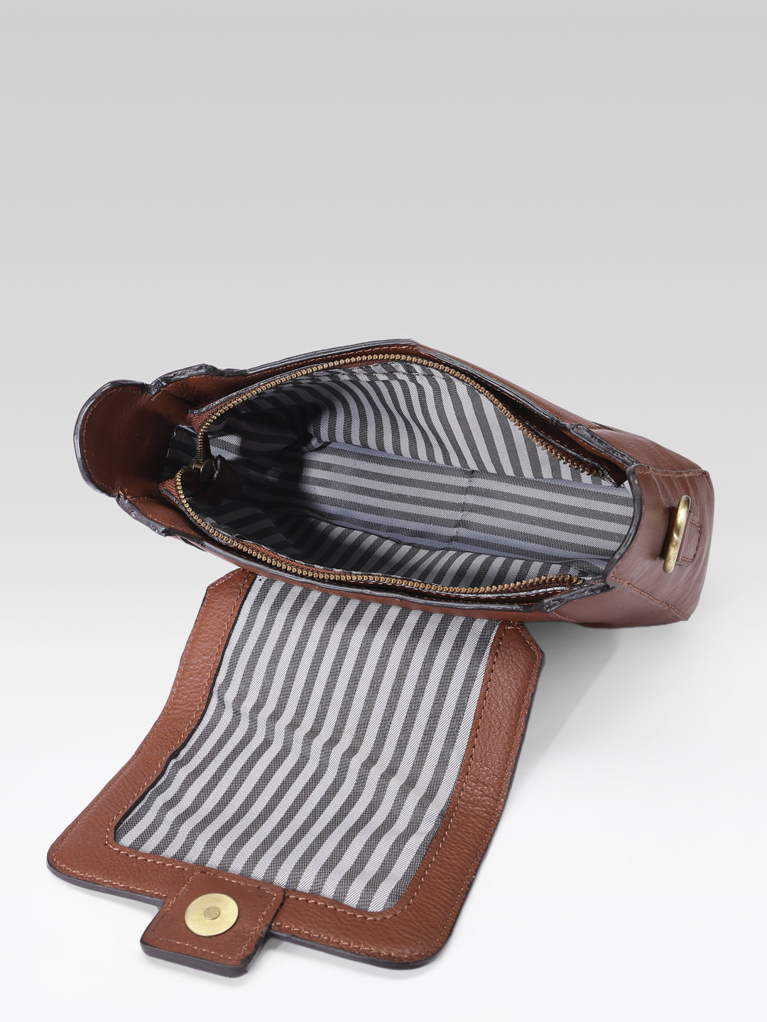 Premium Genuine Leather  Flap Crossbody Sling Bag with Adjustable Strap