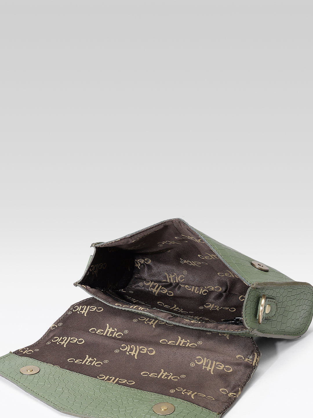 Premium Textured Leather Flap Sling Bag with Adjustable Strap & Inner Zip Pocket