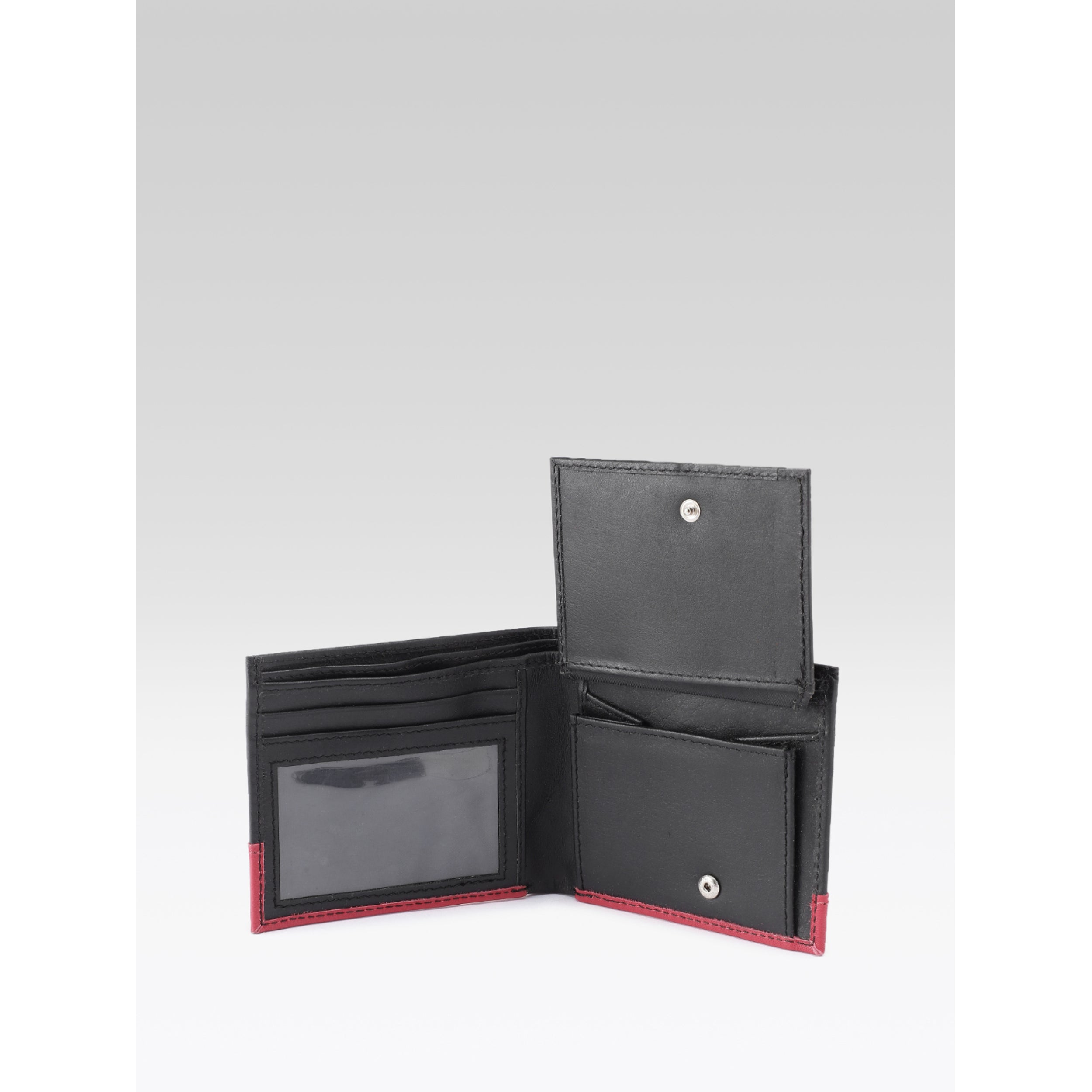 Premium Black Leather Wallet for Men | with ID Window & Secure Coin Pocket