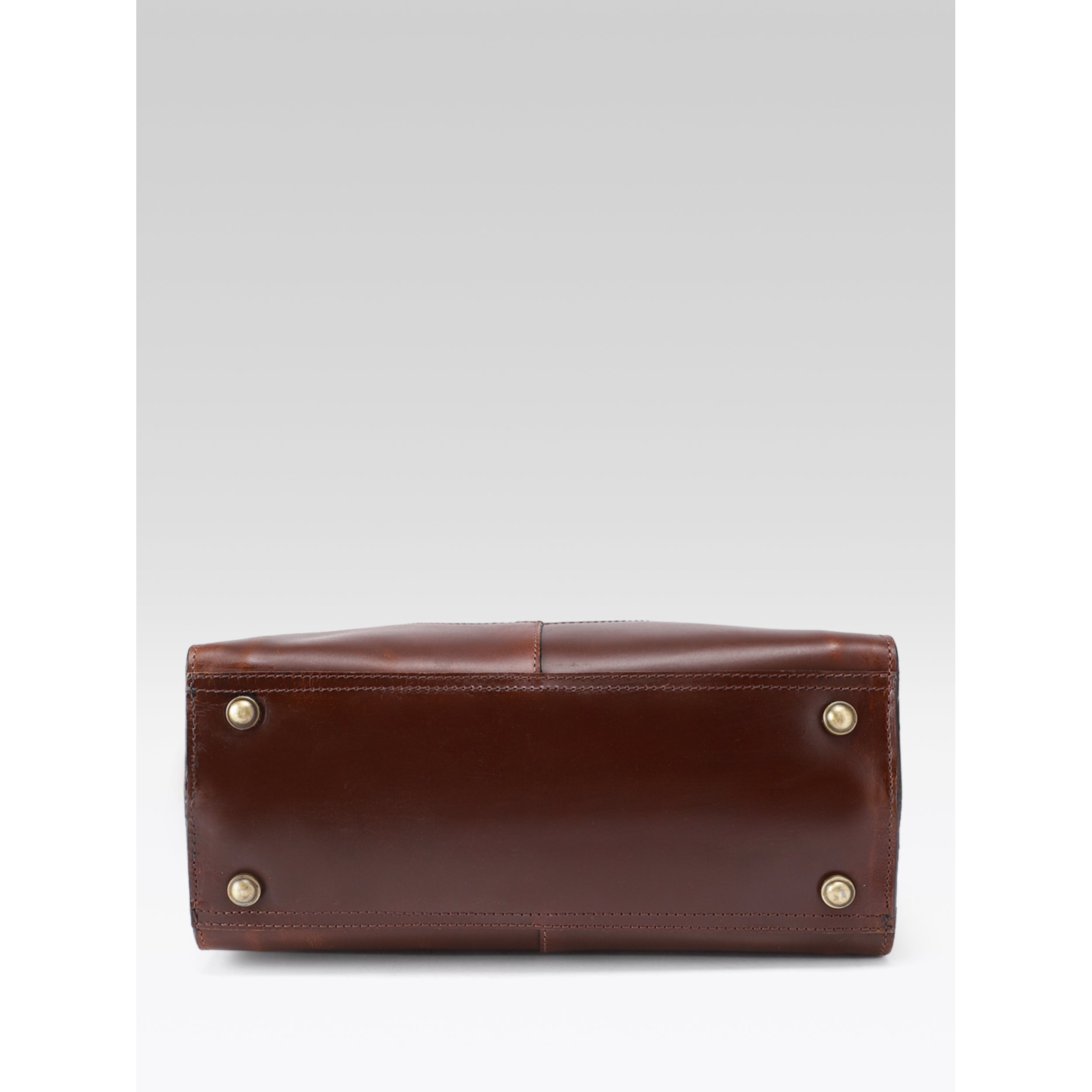 Premium Genuine Leather Satchel hand Bag with Embossed Front Panel