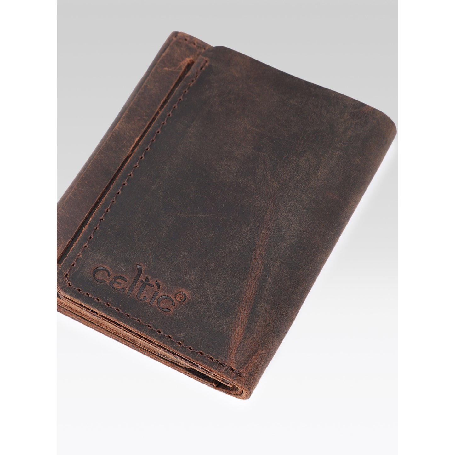 Premium Vintage Leather Trifold Wallet | Stylish Slim Card Holder for Men with Multiple Slots