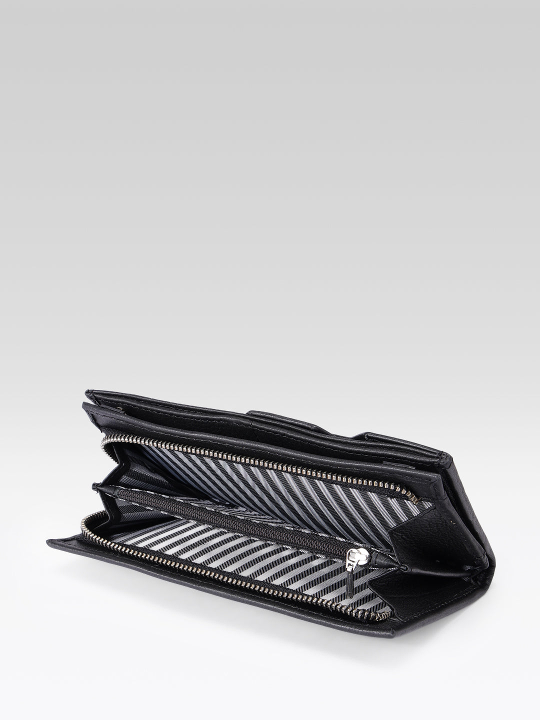 Premium Genuine Leather Long Wallet for Women with Multiple Card Slots & Zip Coin Pocket