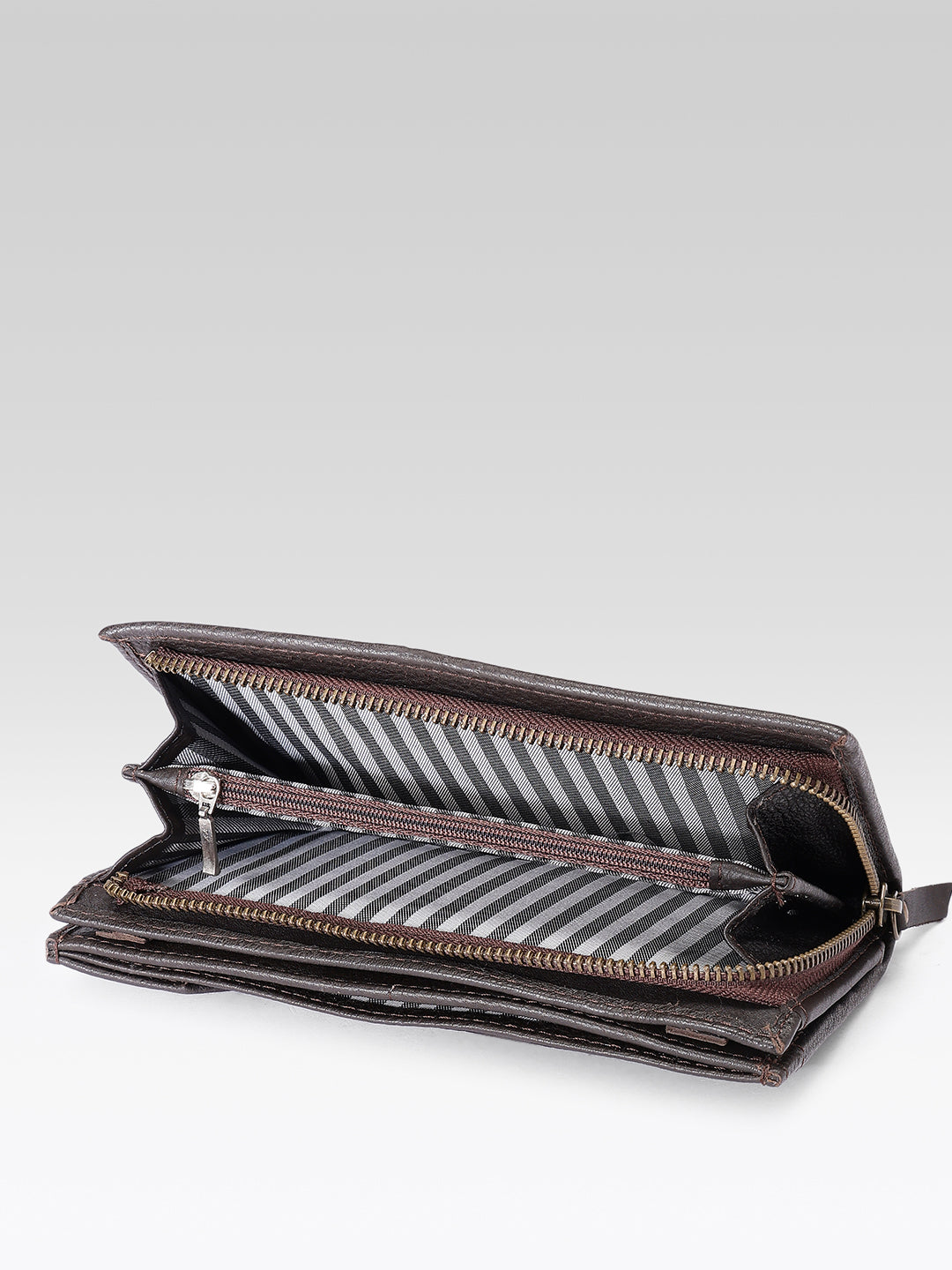 Premium Genuine Leather Long Wallet for Women with Multiple Card Slots & Zip Coin Pocket