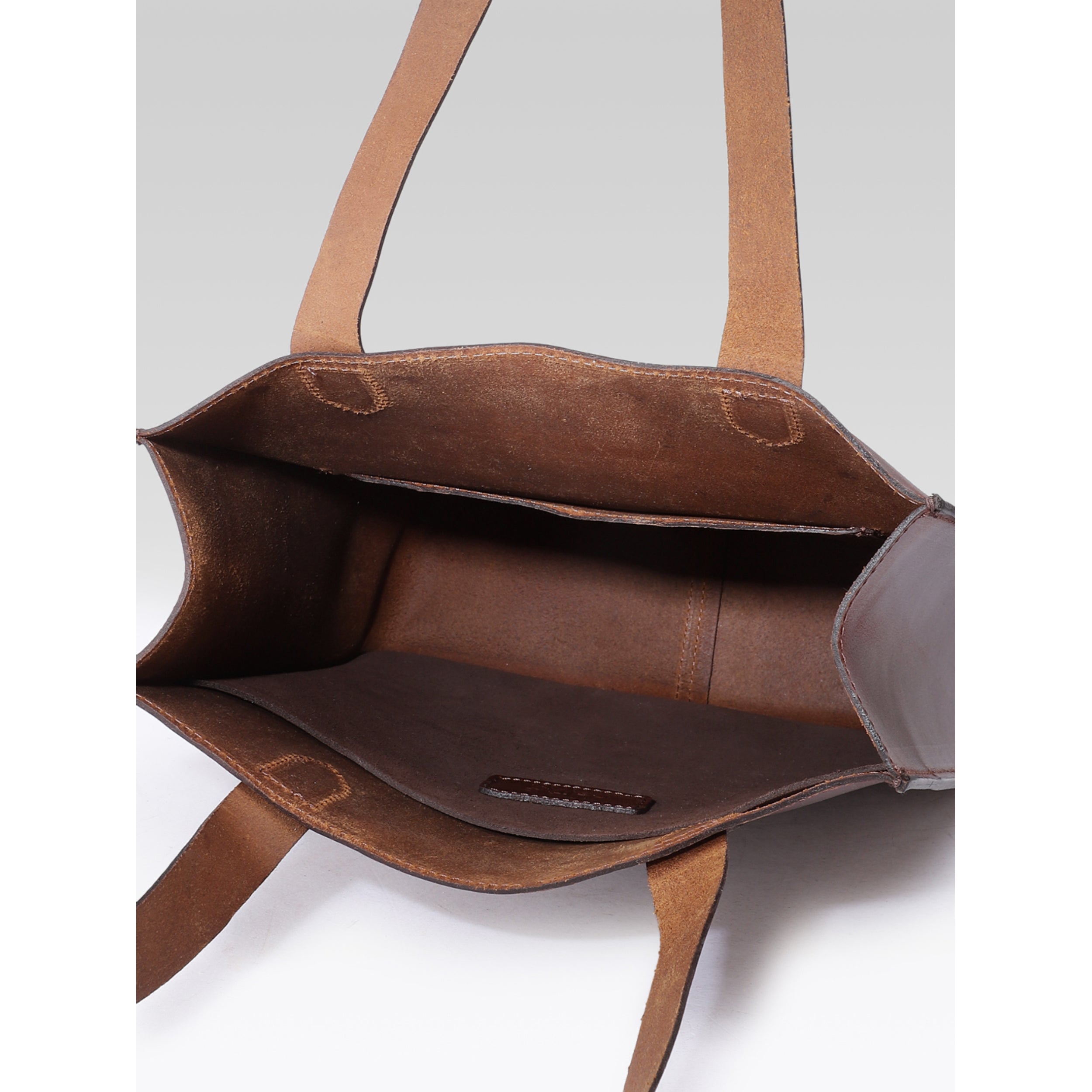 Premium Genuine Leather Tote Bag with Front Pocket Minimal & Durable Everyday Carry