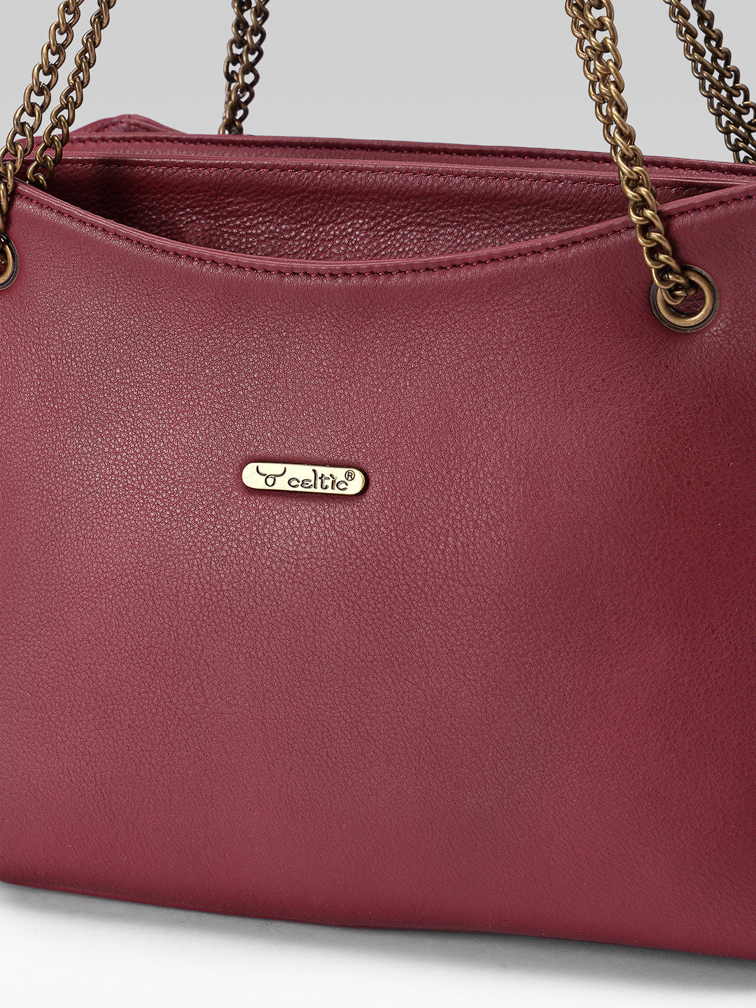 Premium Genuine Leather  Shoulder Tote Bag with Chain Handles