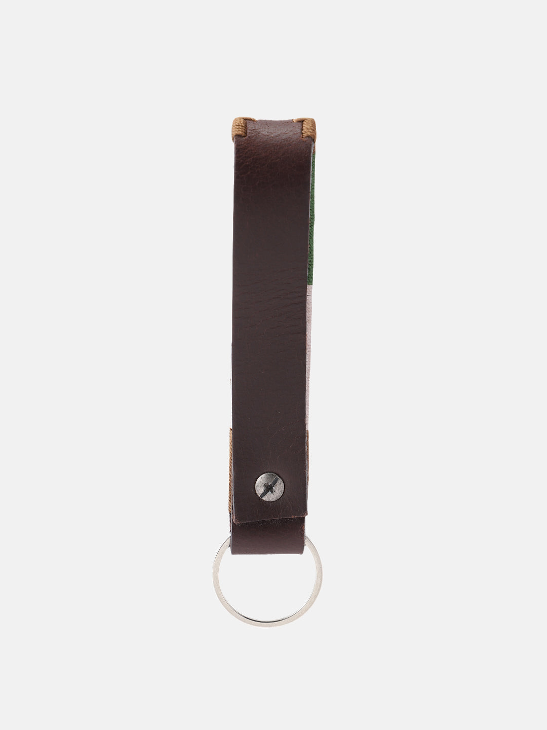 Unisex Handcrafted Genuine Leather Belt With Woven Ethnic Pattern And Matte Metal Buckle