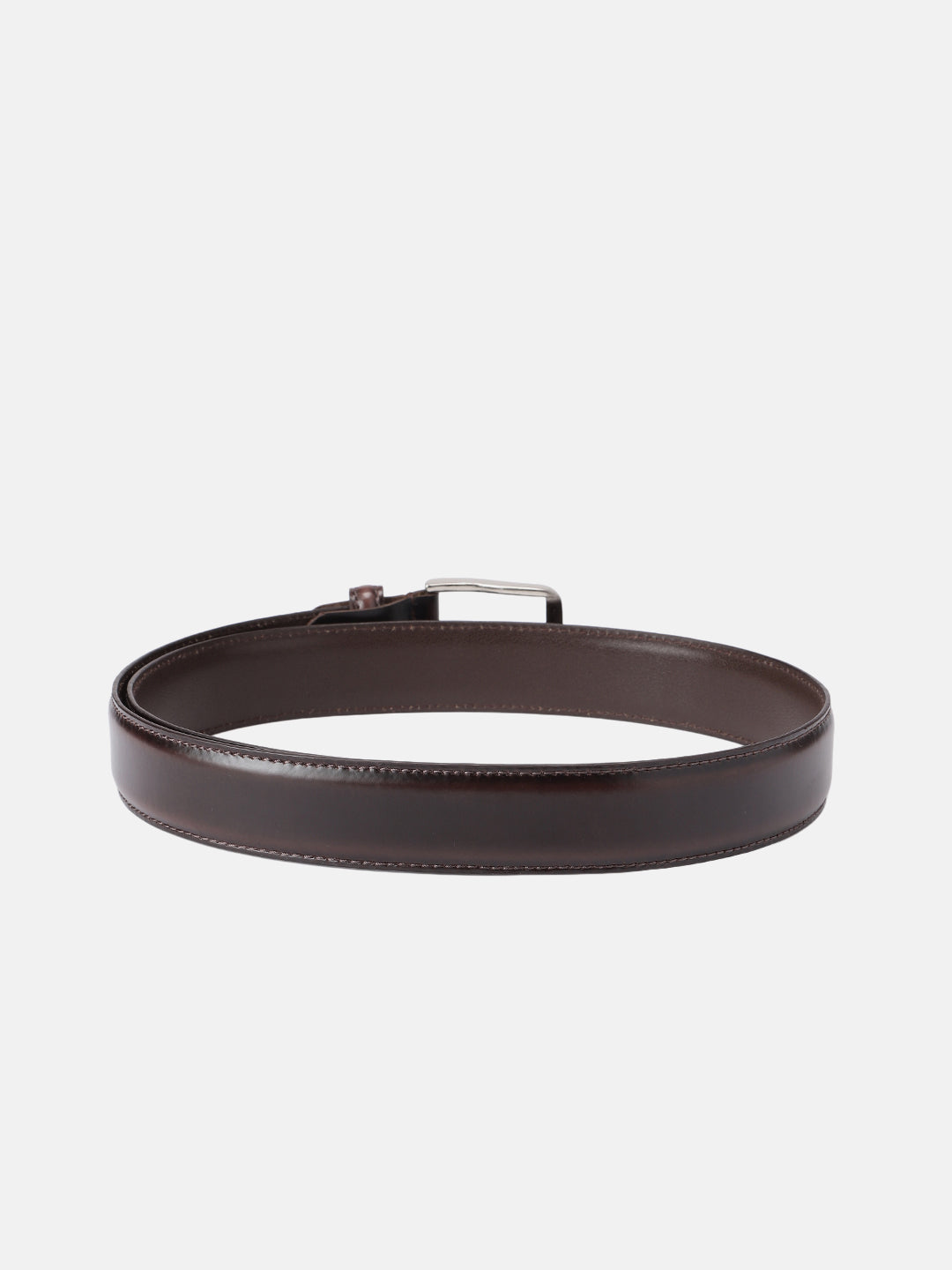 Premium Genuine Handcrafted Unisex Brown Leather Belt with Classic Silver Buckle