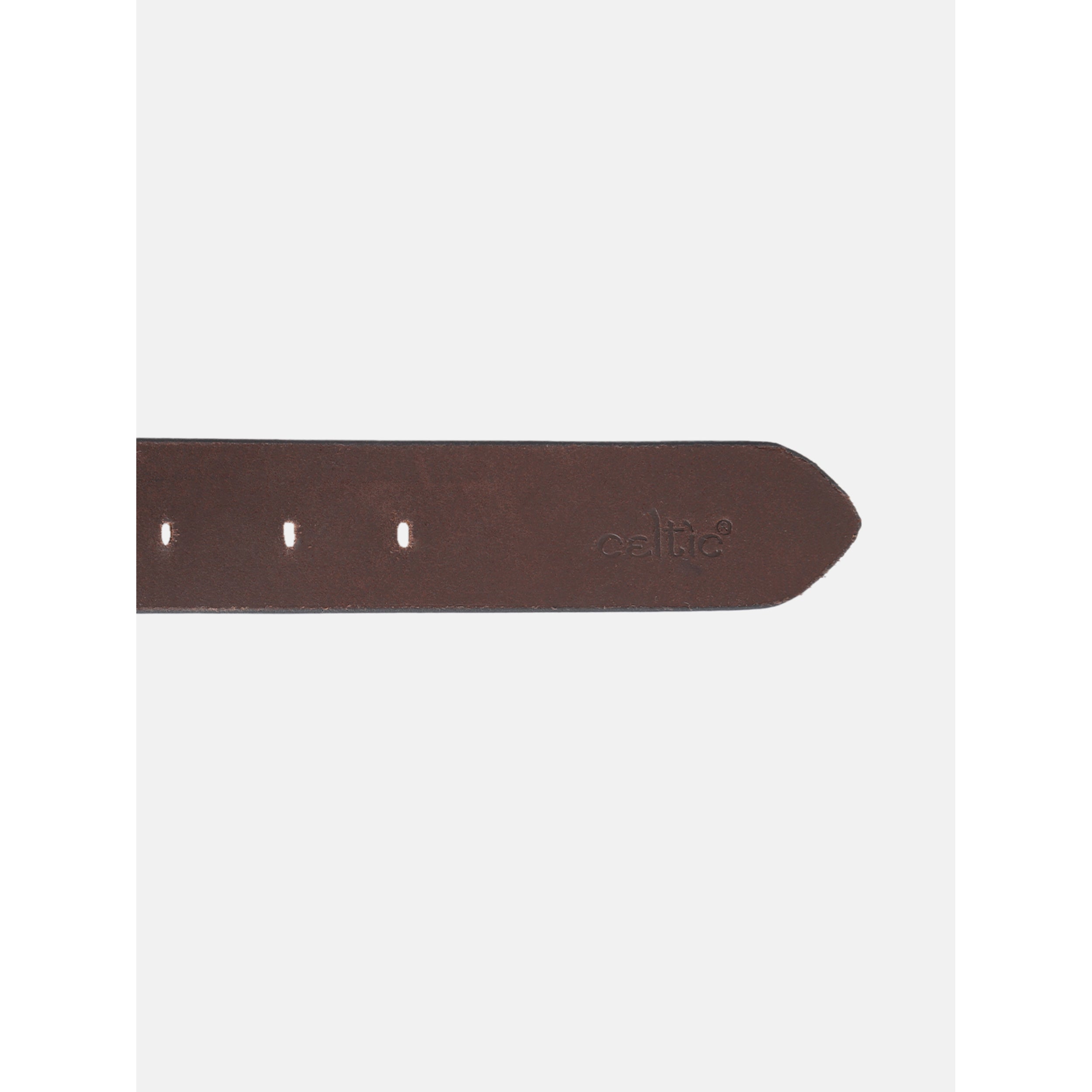 Unisex Handcrafted Patterned Leather Fabric Belt With Vintage Buckle For Casual Wear