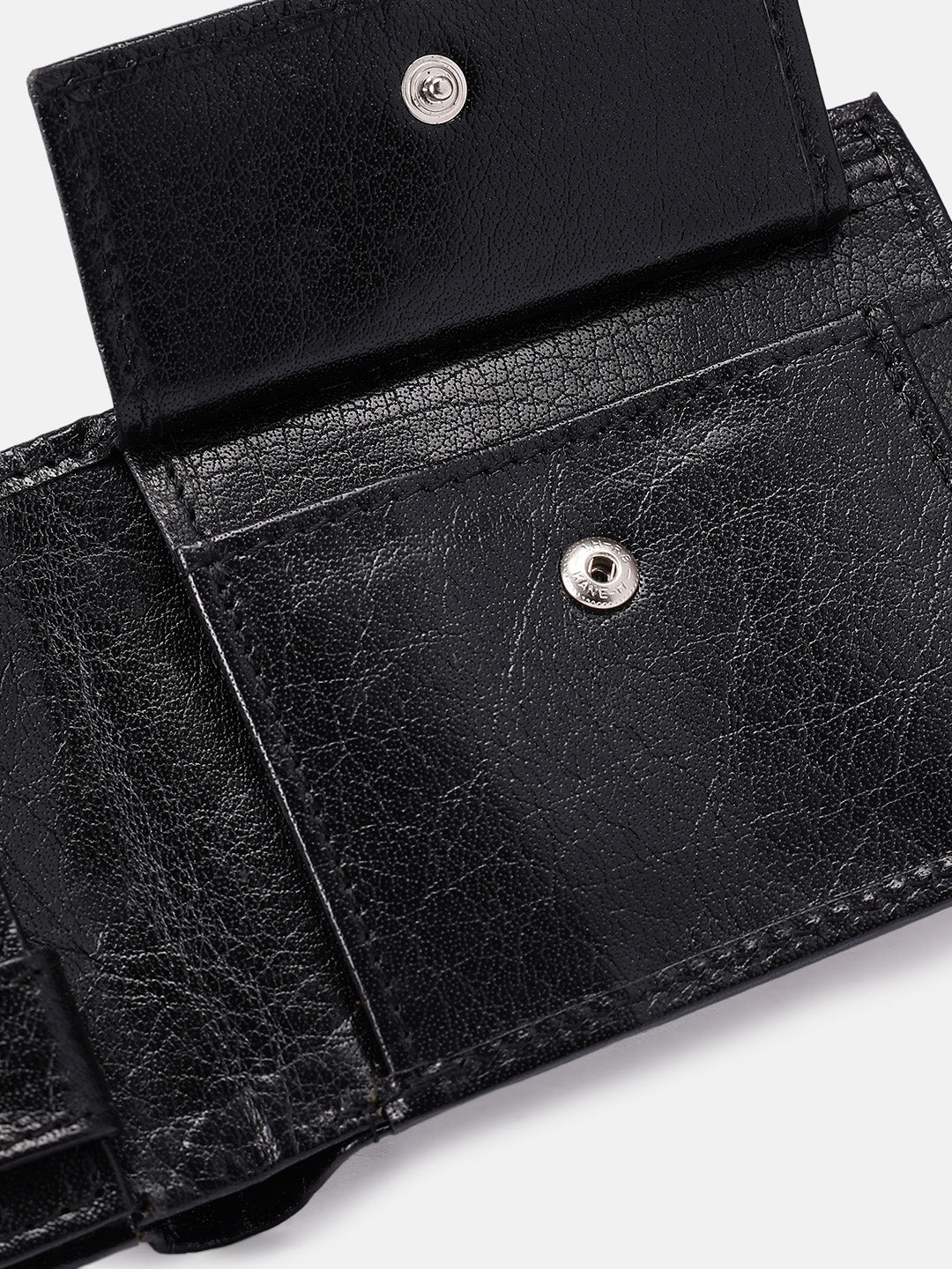 Premium Genuine Leather Bi-Fold Wallet for Men with Card Slots & Cash Compartment
